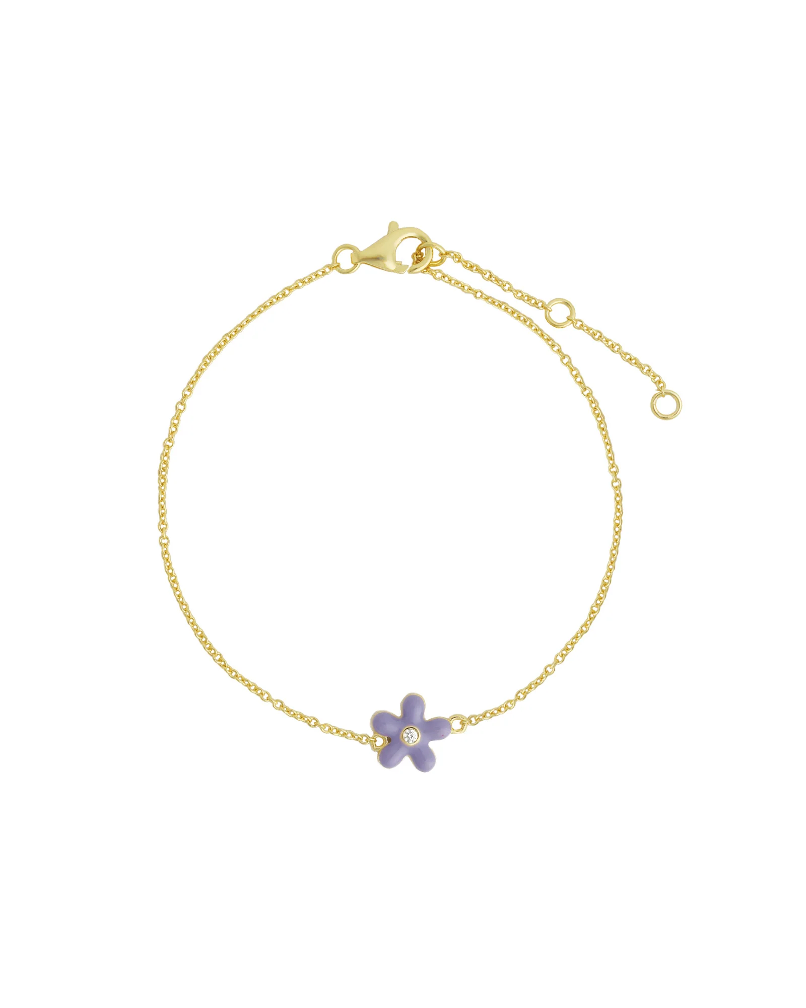 Enamel Flower Chain Bracelet