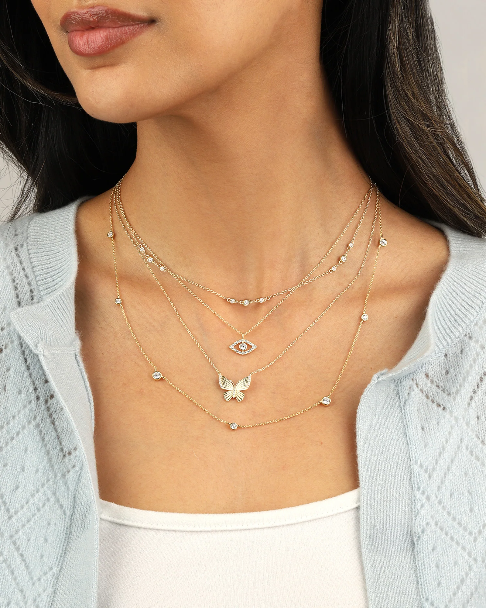 Evil Eye Bezel Necklace - Image 2