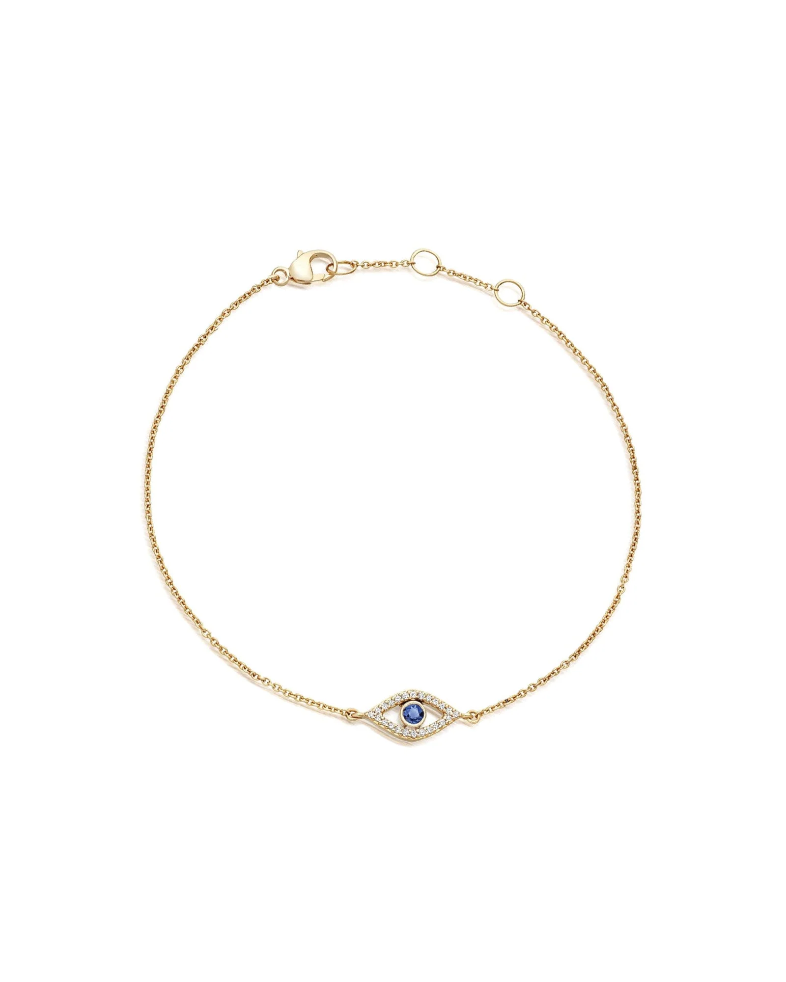 Evil Eye Open CZ Bracelet