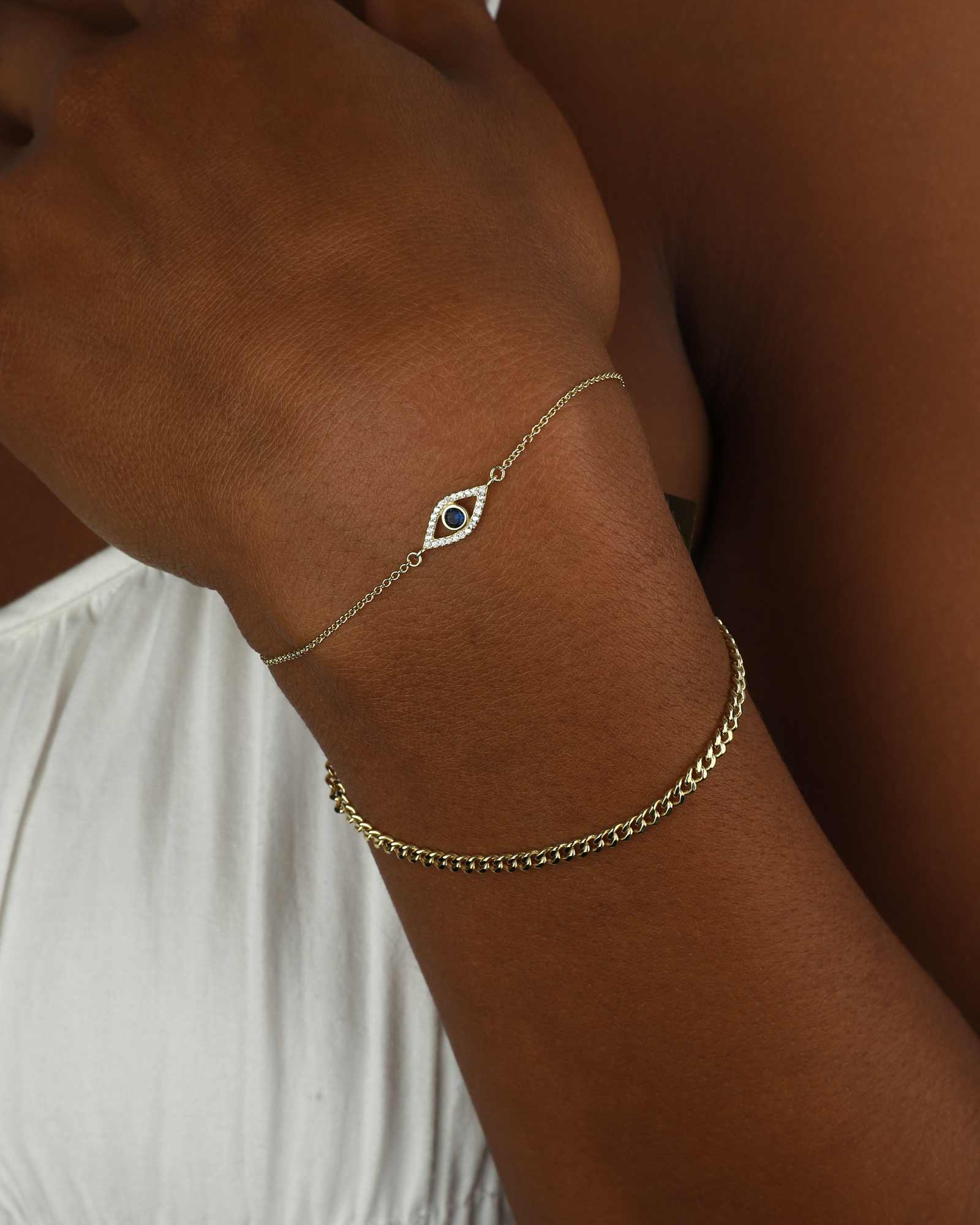 Evil Eye Open CZ Bracelet - Image 2