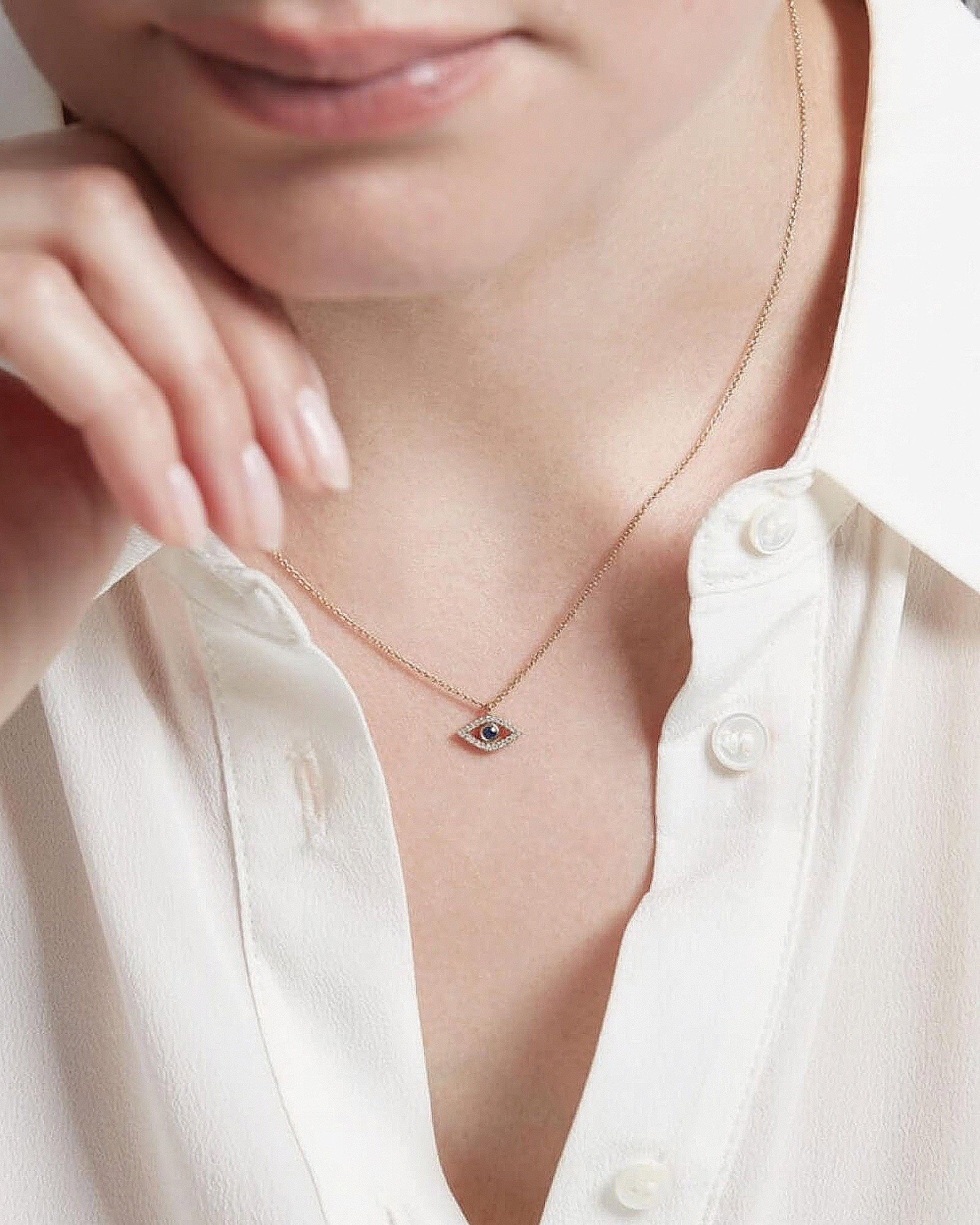 Evil Eye CZ Necklace - Image 3