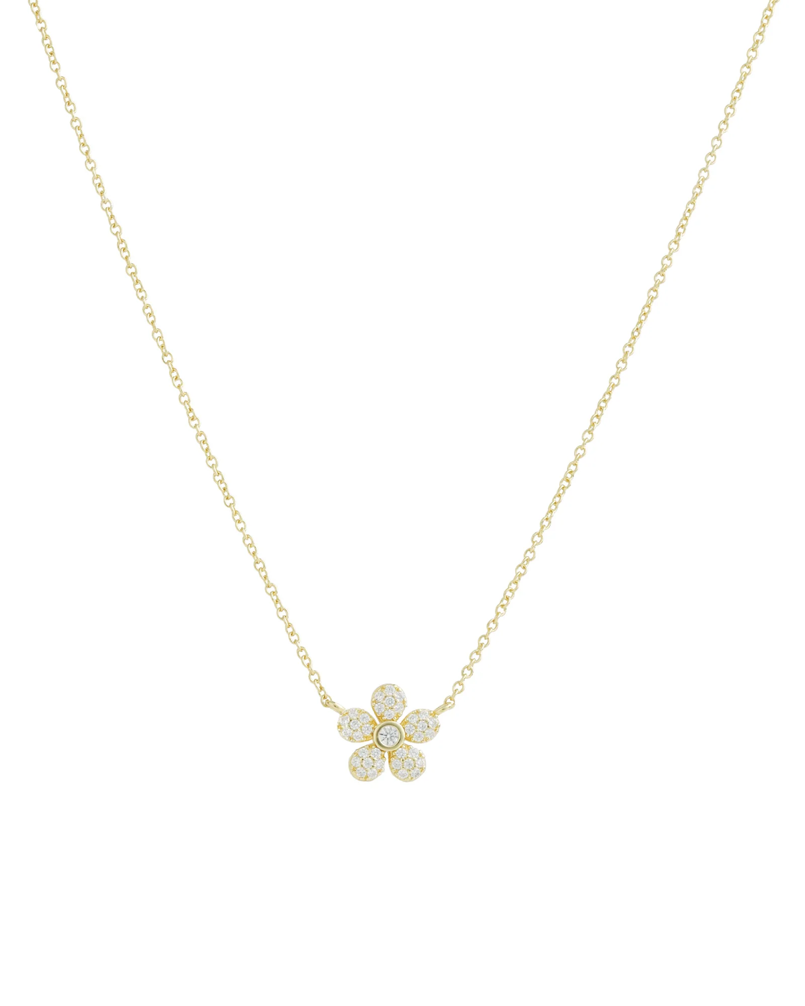 Flower Pavé Necklace