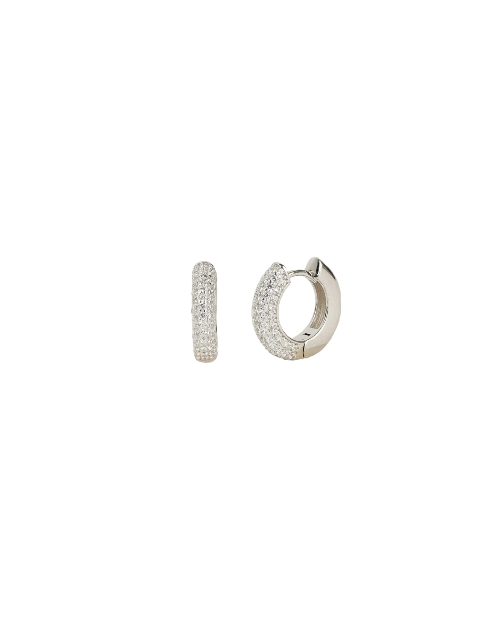 Half Pavé Tube Huggies