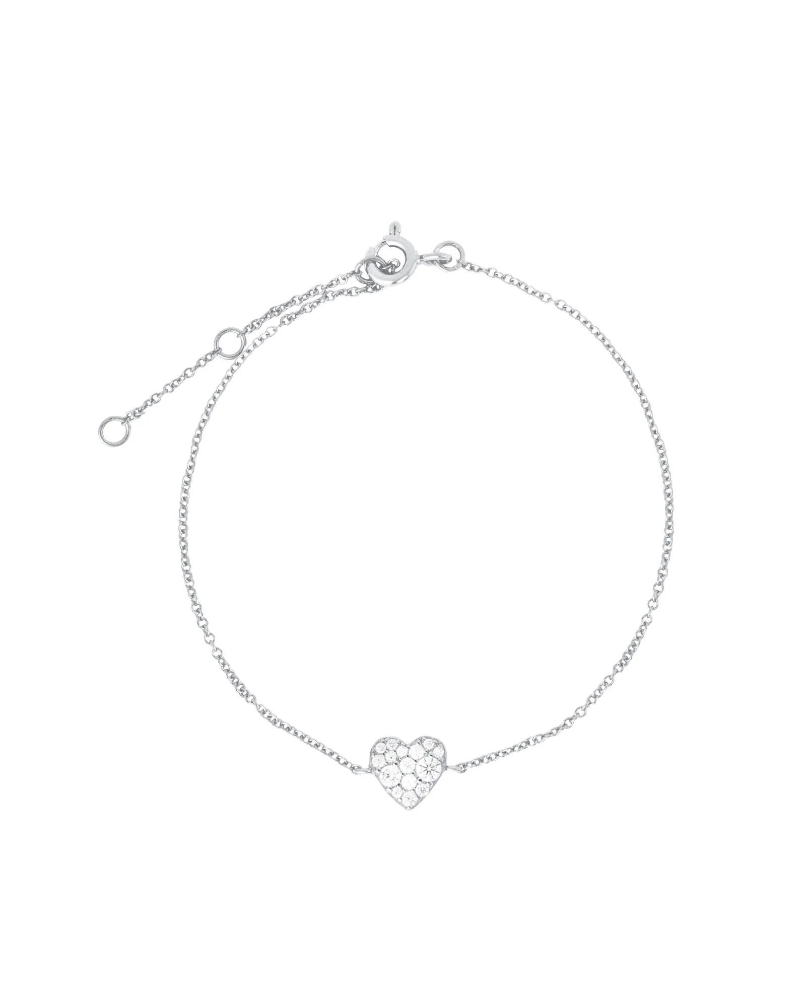 Heart Pavé Chain Bracelet