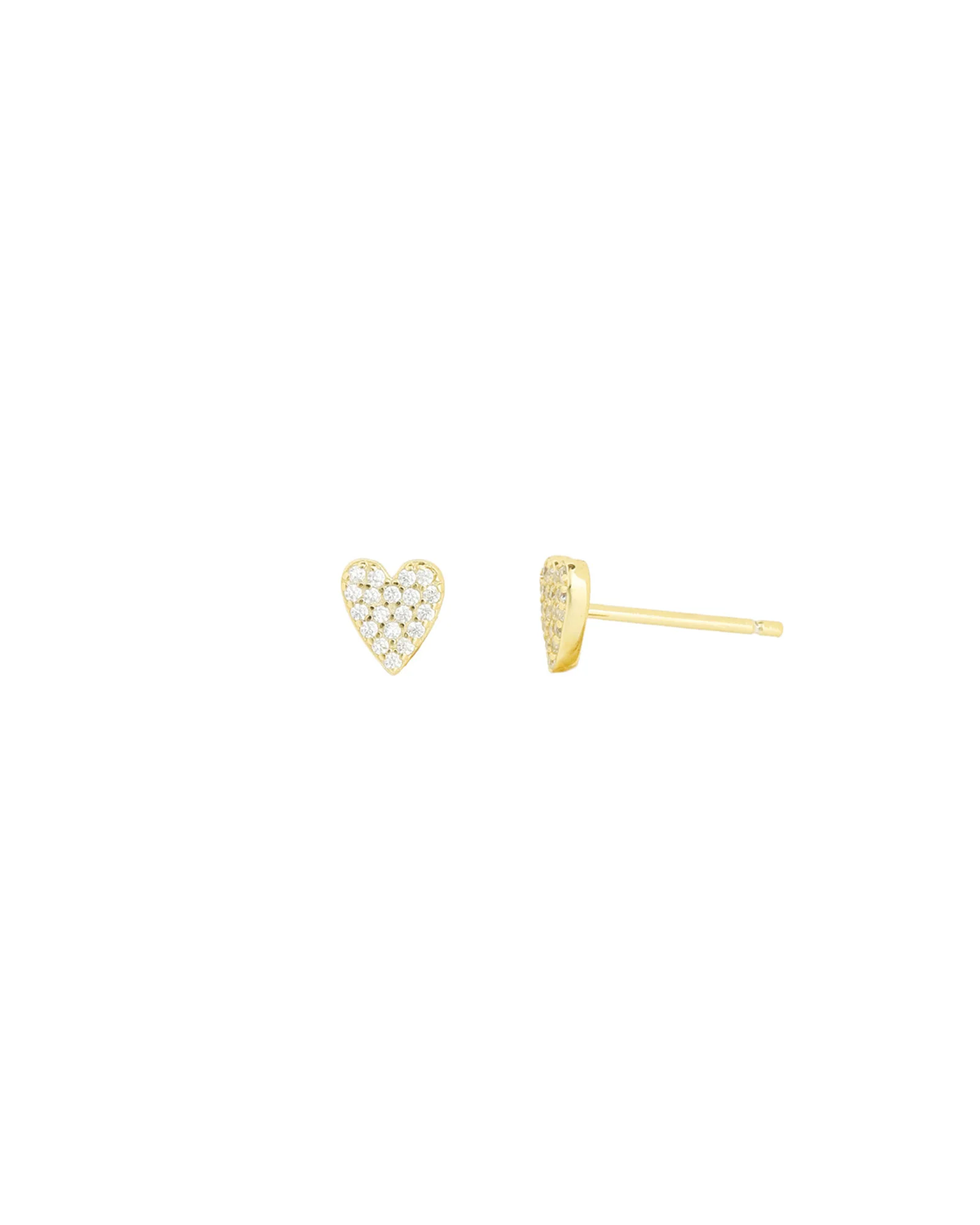Heart Pavé Studs
