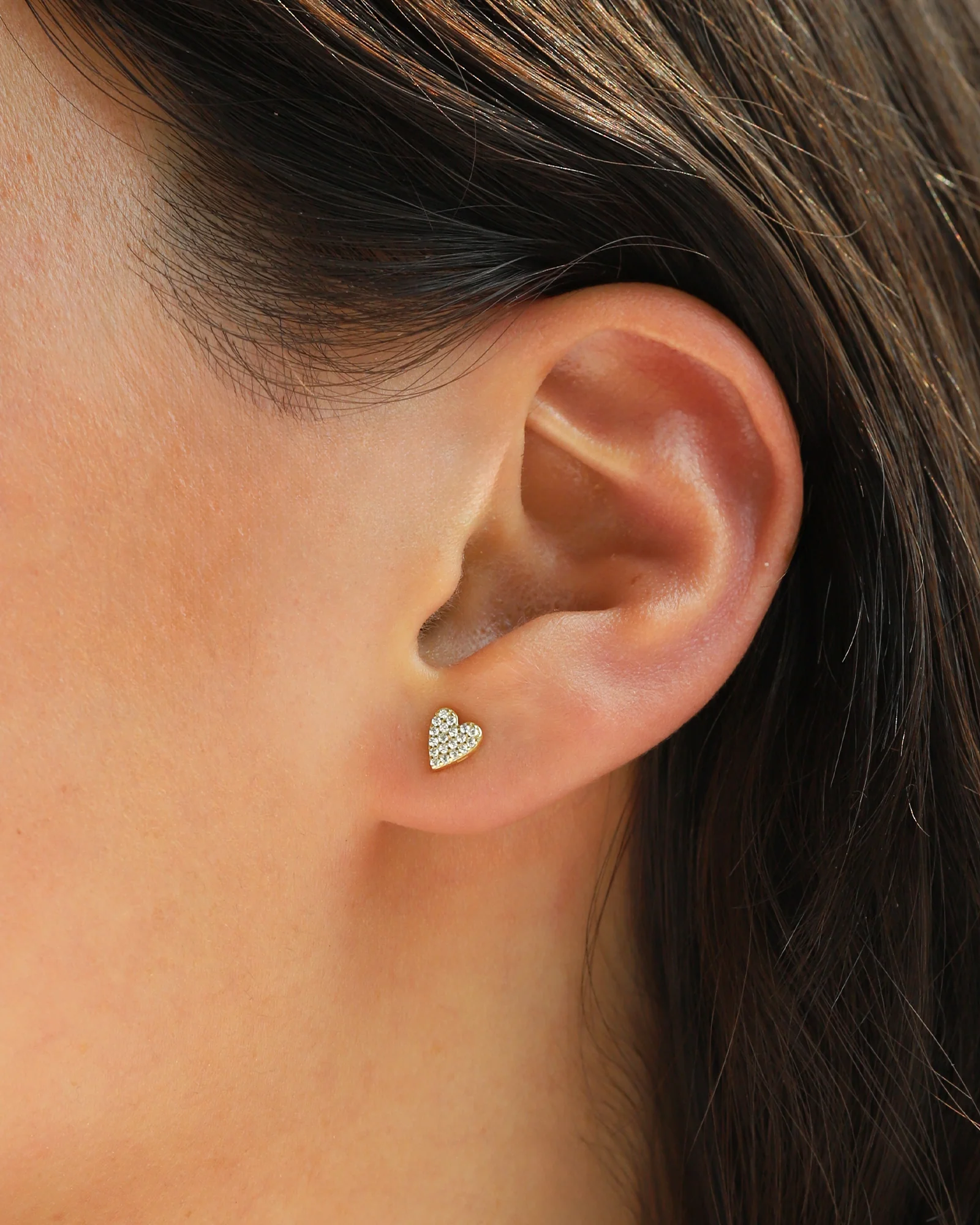 Heart Pavé Studs - Image 2