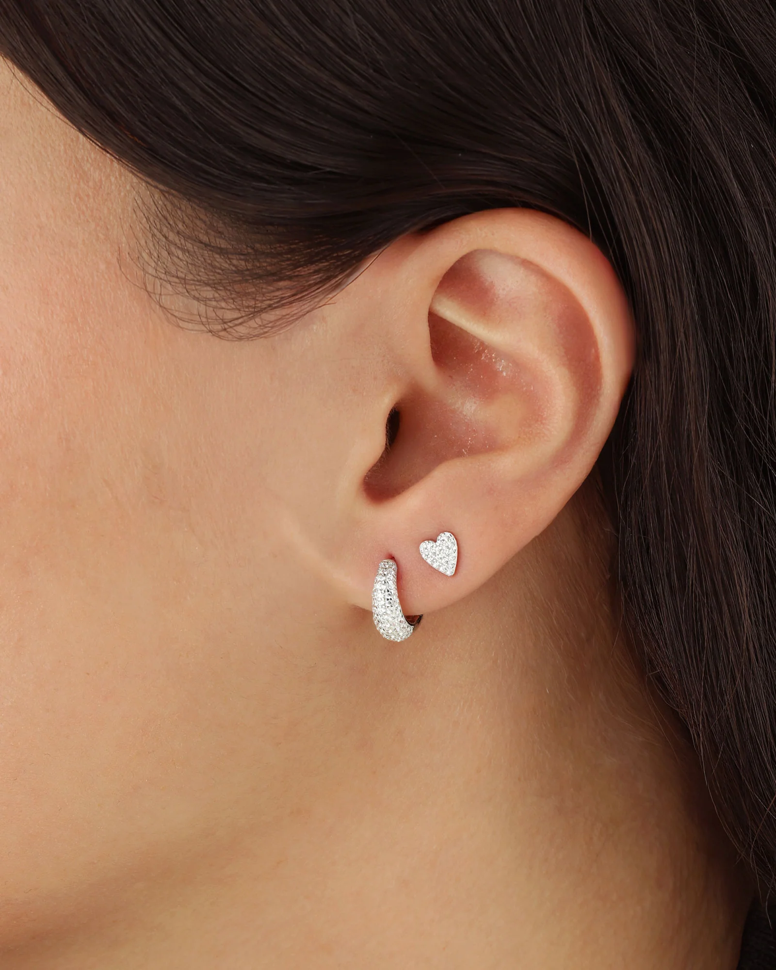 Heart Pavé Studs - Image 2