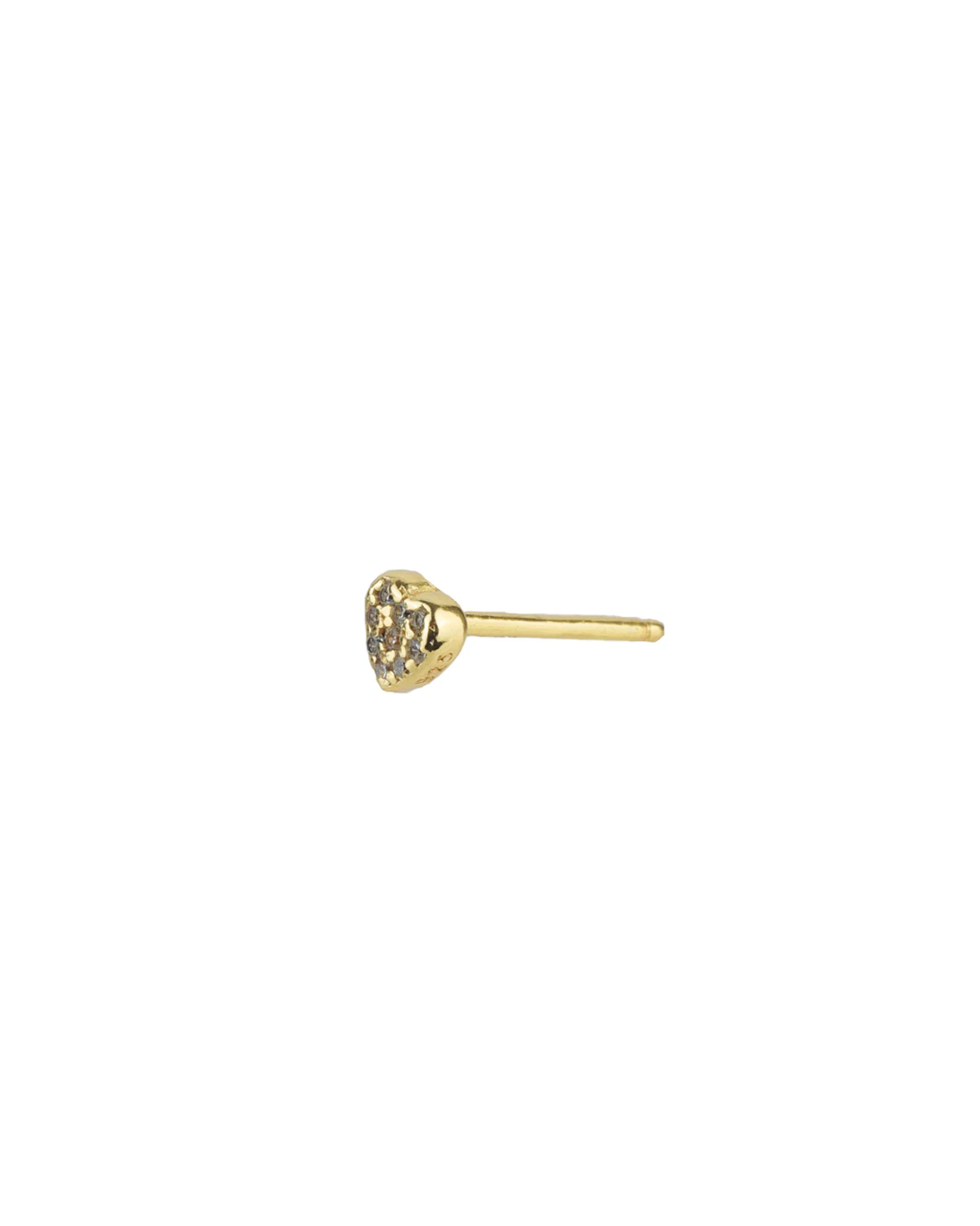 Heart Pavé Single Stud - Image 3