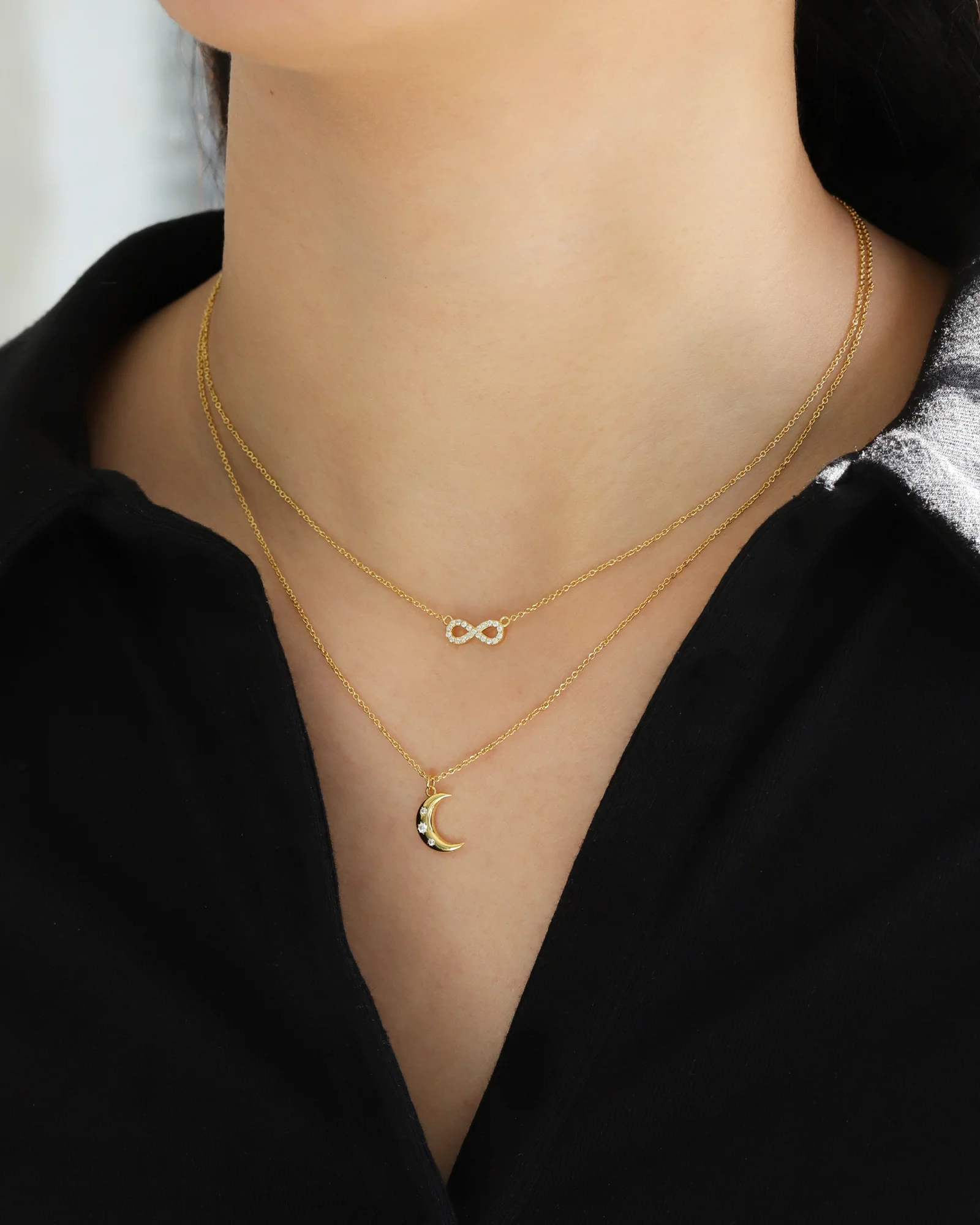 Infinity Pavé CZ Necklace - Image 2