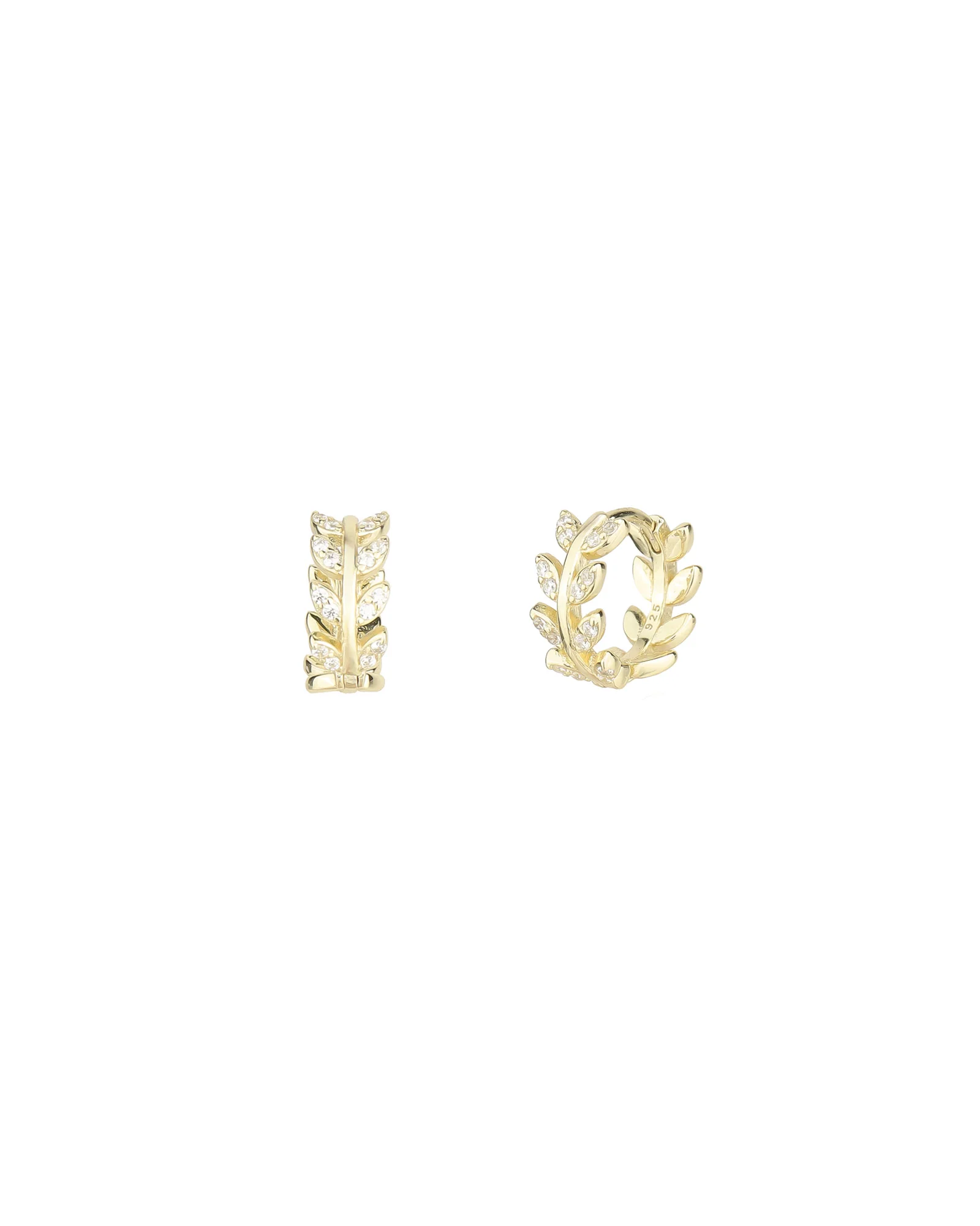 Leaf CZ Huggies