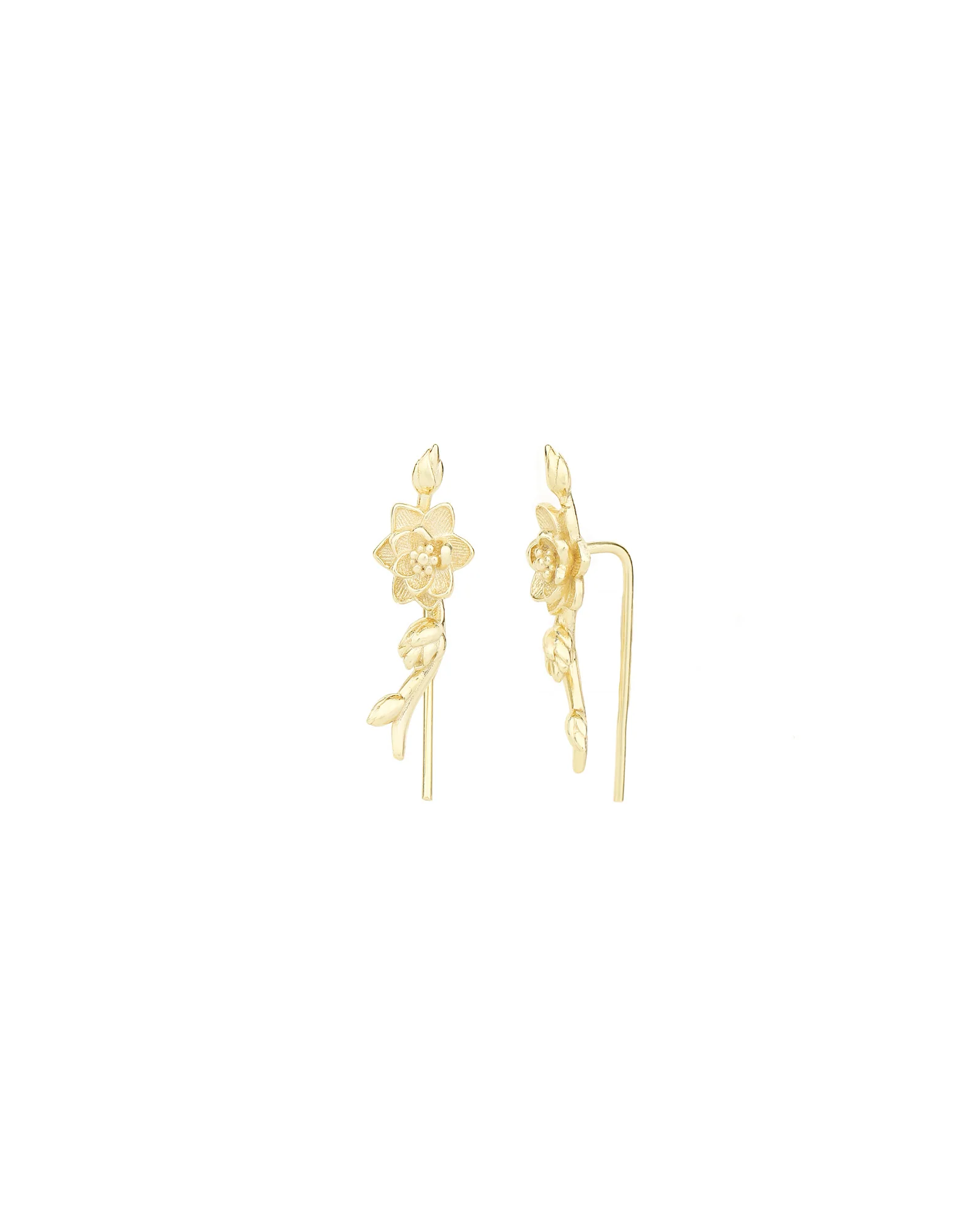 Lotus Flower Ear Climbers - Image 3