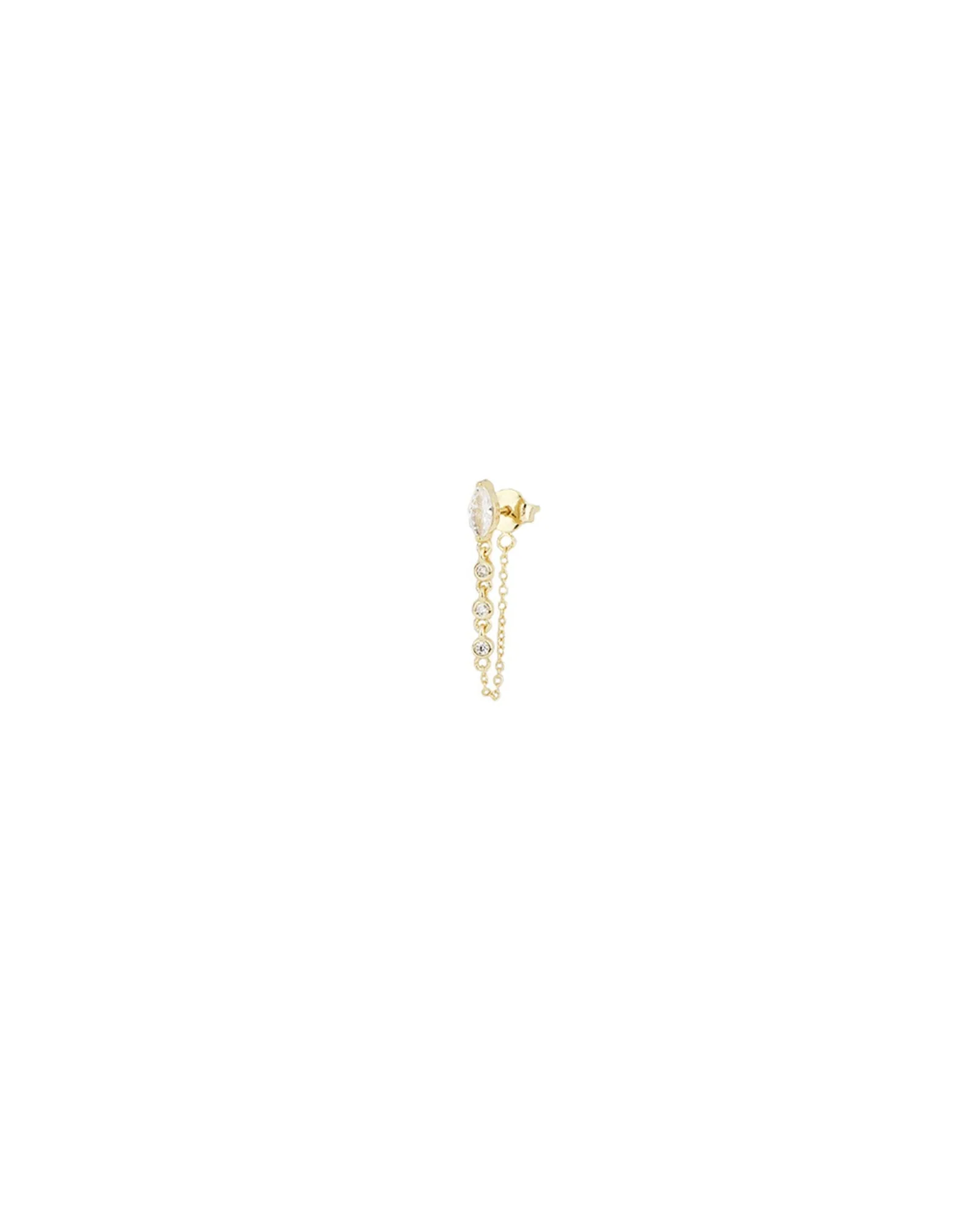 Marquise Chain Single Stud