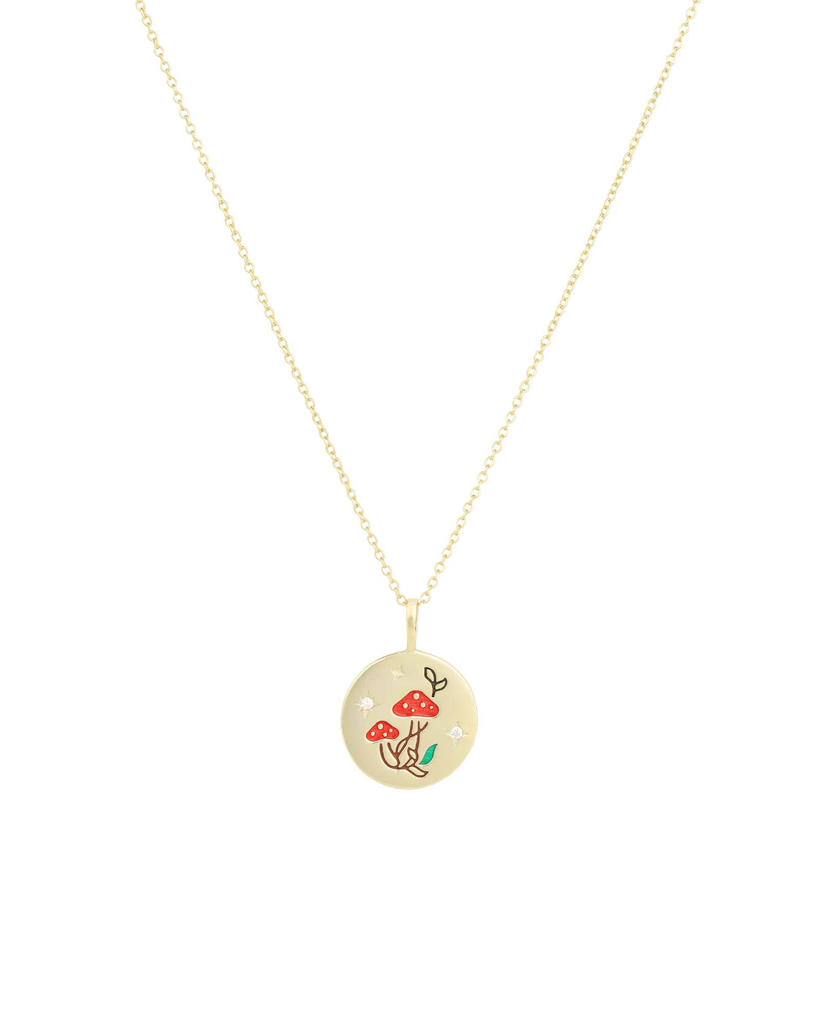 Mushroom Medallion Necklace