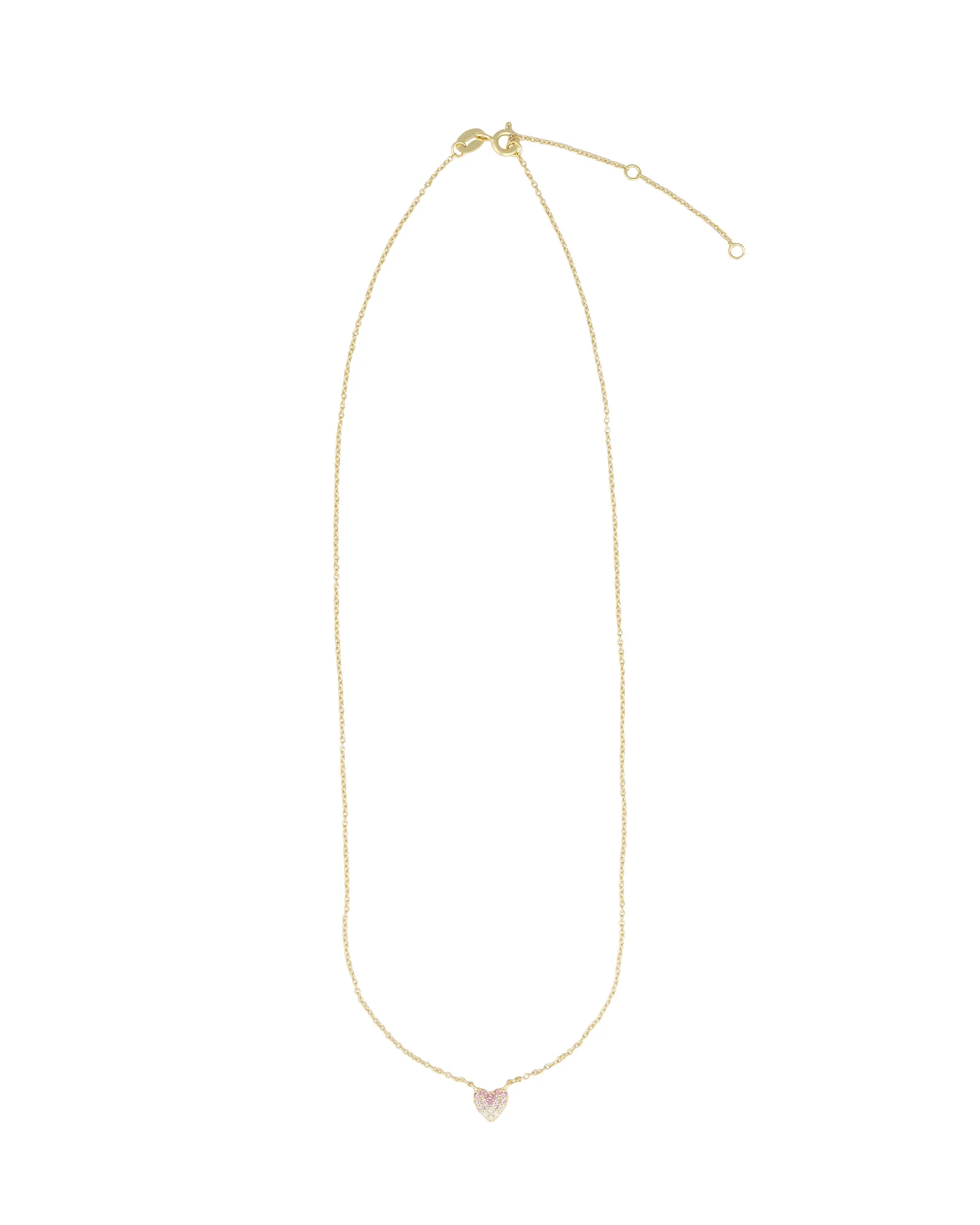 Ombré Pavé Heart Necklace - Image 3