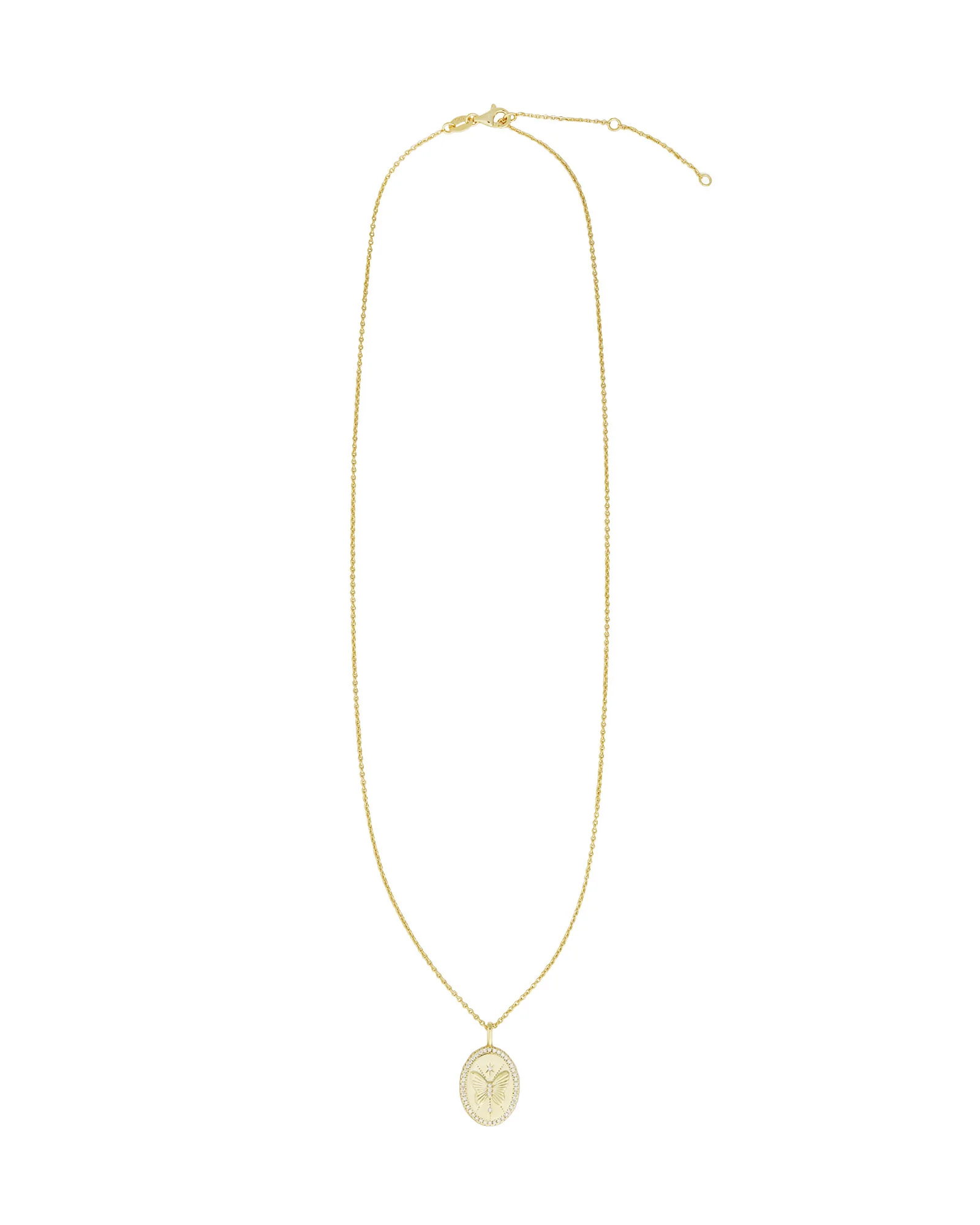 Oval Butterfly Necklace - Image 3