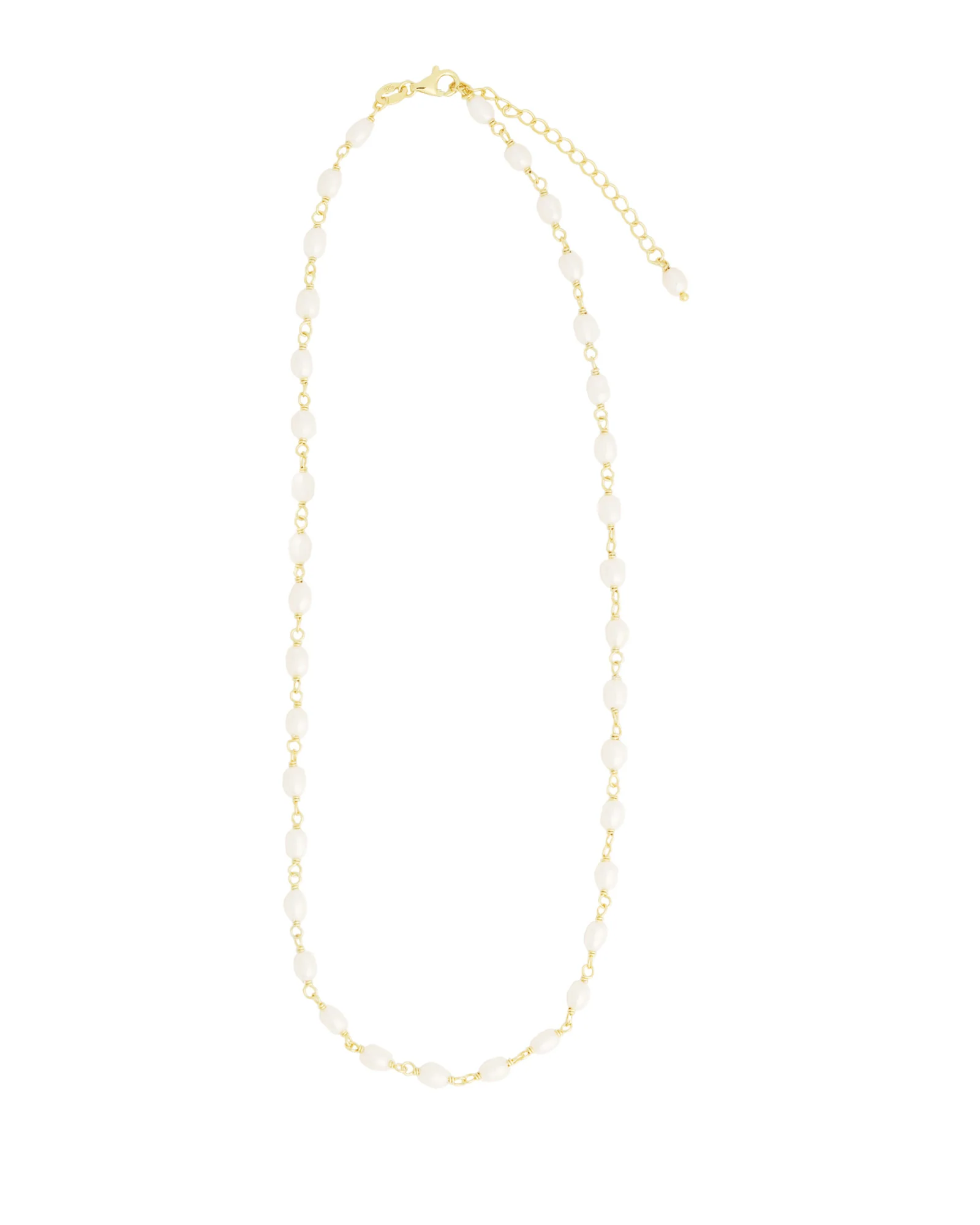 Oval Pearl Link Necklace - Image 3