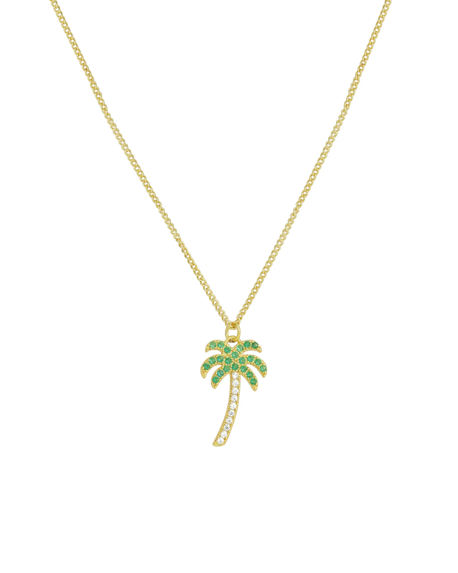 Palm Tree Pavé Necklace