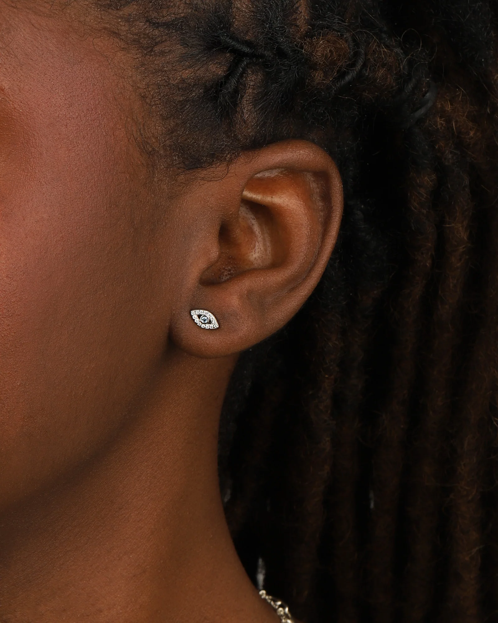 Pavé Evil Eye Stone Single Stud - Image 2