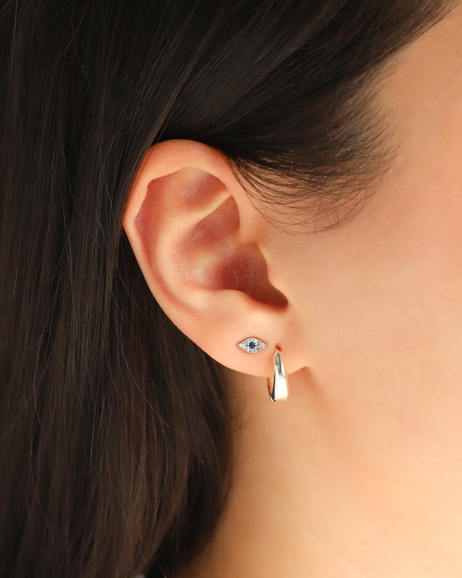 Pavé Evil Eye Single Stud - Image 2