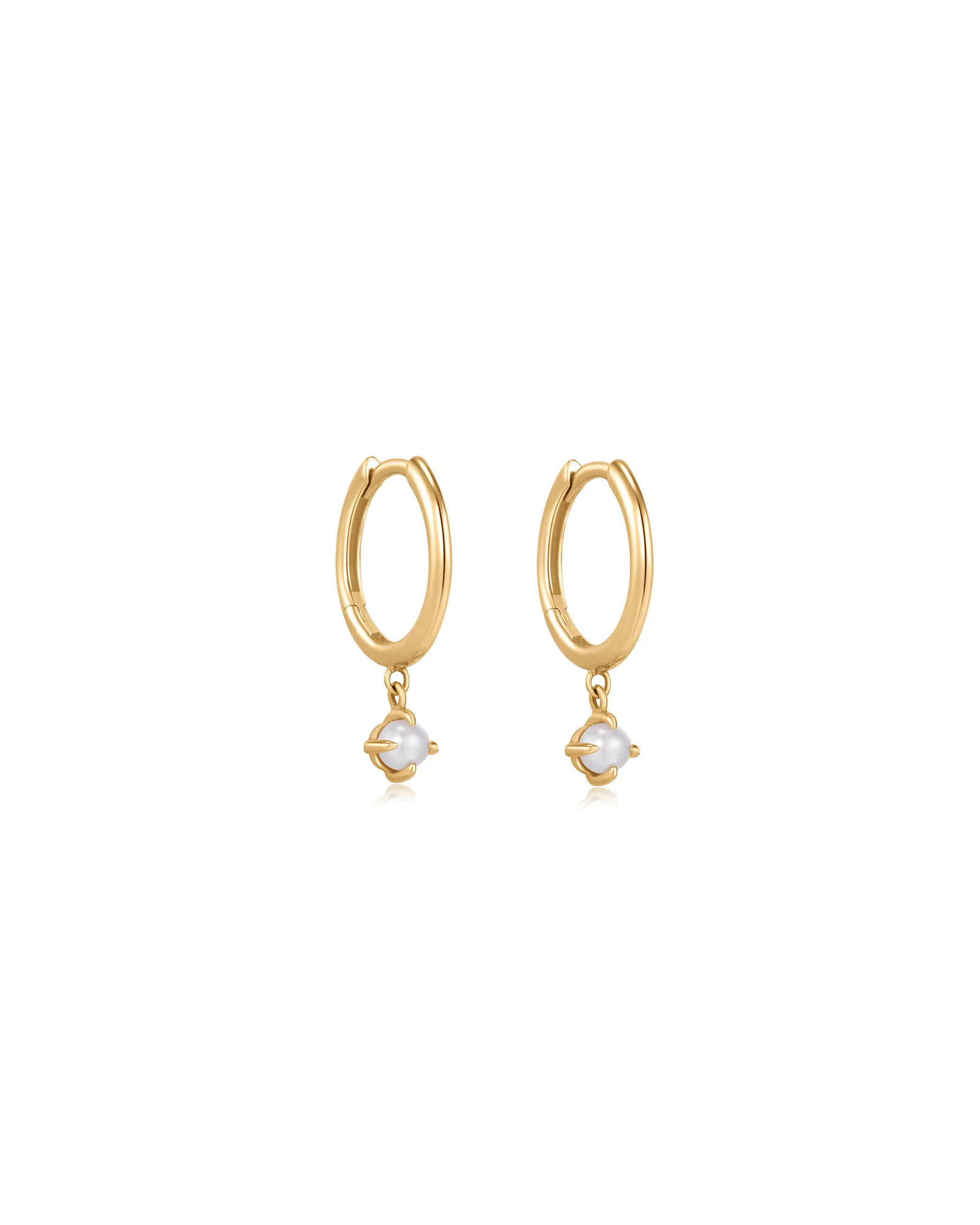Pearl Drop Huggies | 10mm