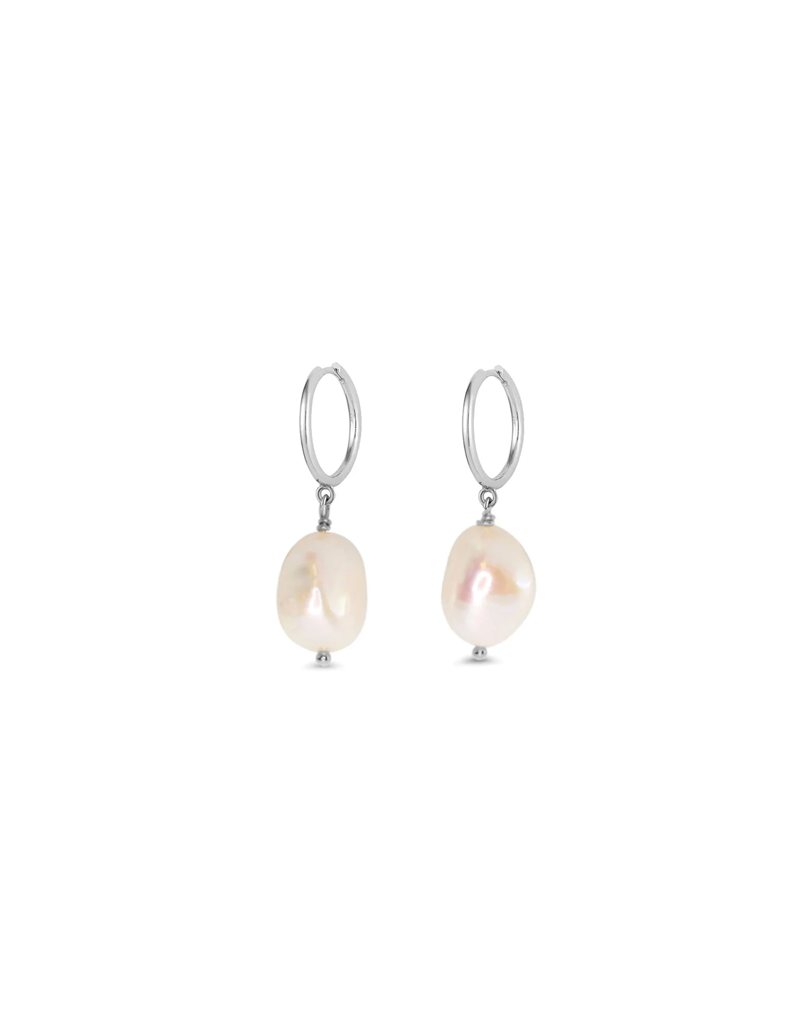 Pearl Drop Huggies | 11mm