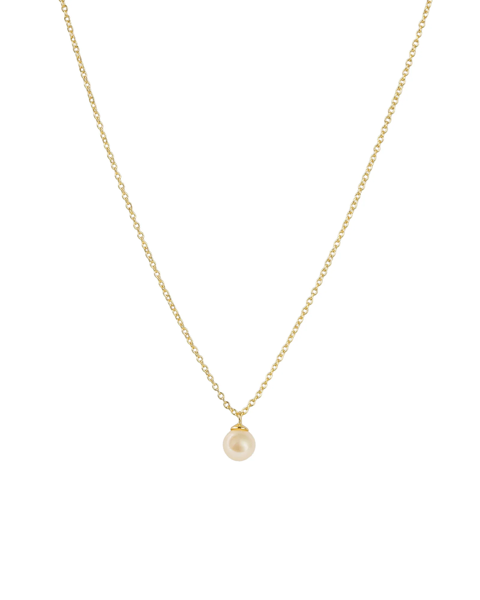 Single Pearl Drop Necklace