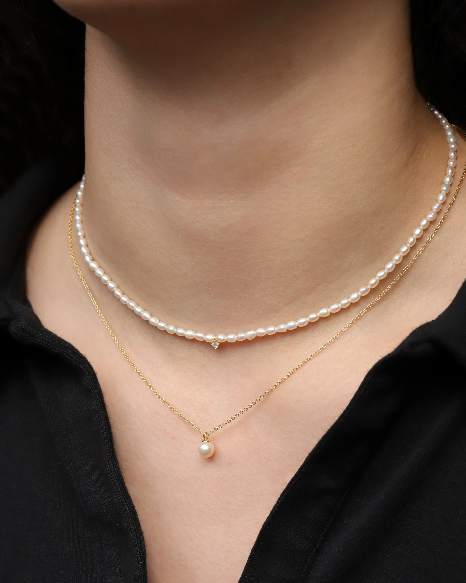 Single Pearl Drop Necklace - Image 2