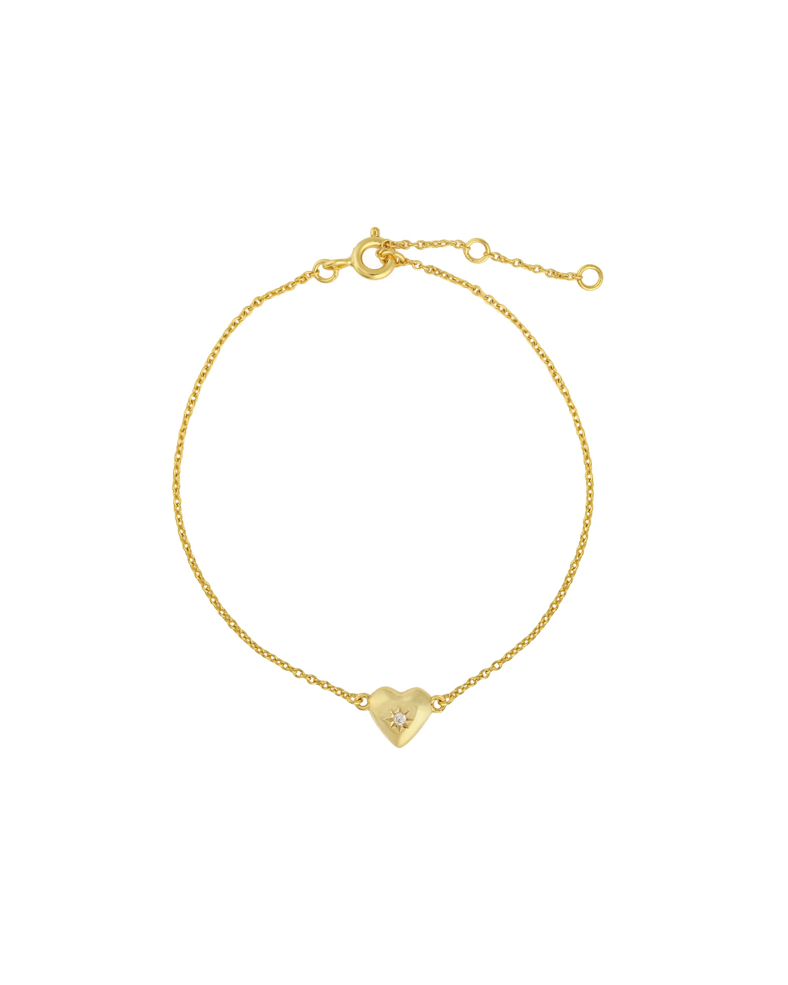 Starburst Heart Chain Bracelet