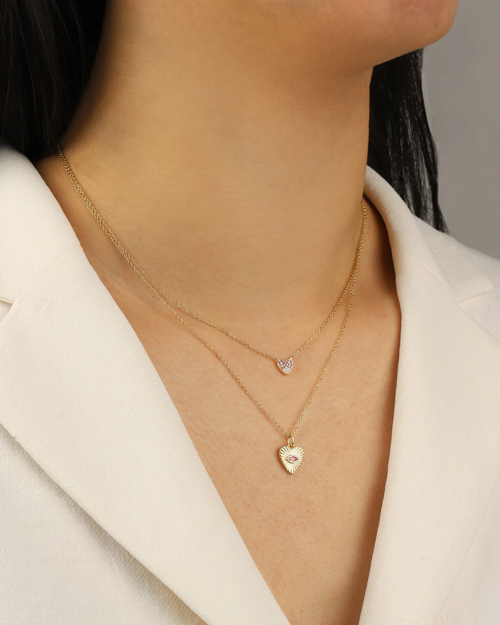 Radiant Heart Evil Eye Necklace - Image 2