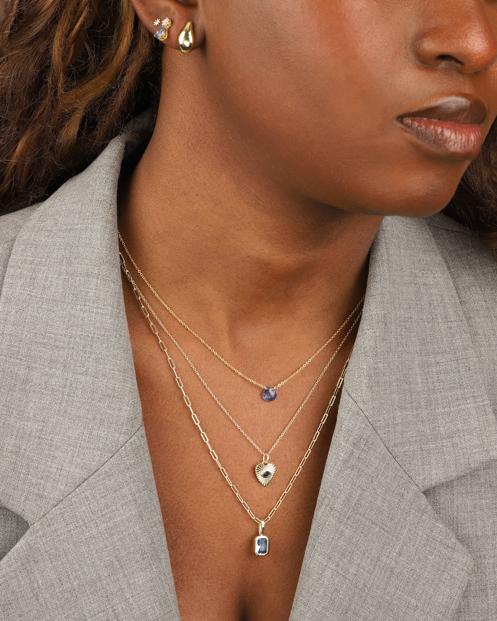 Radiant Heart Evil Eye Necklace - Image 2