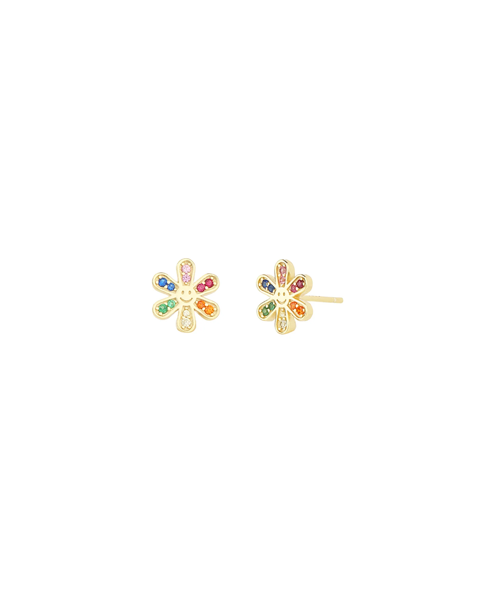 Rainbow Flower Studs