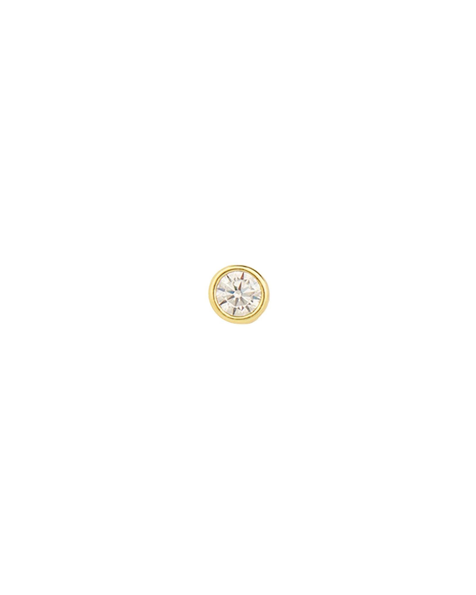 CZ Bezel Single Stud