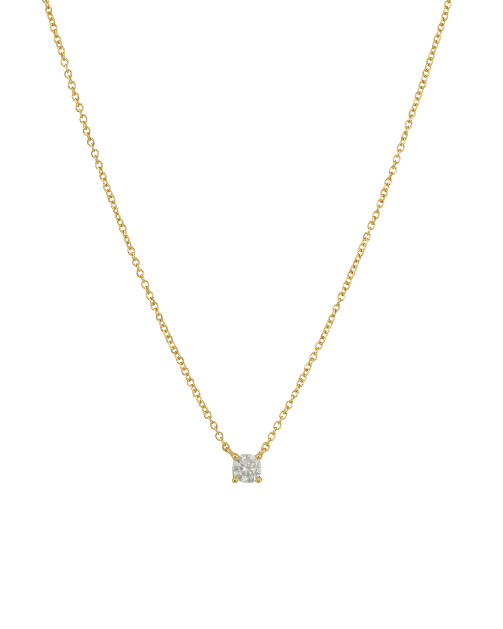 Solitaire CZ Necklace