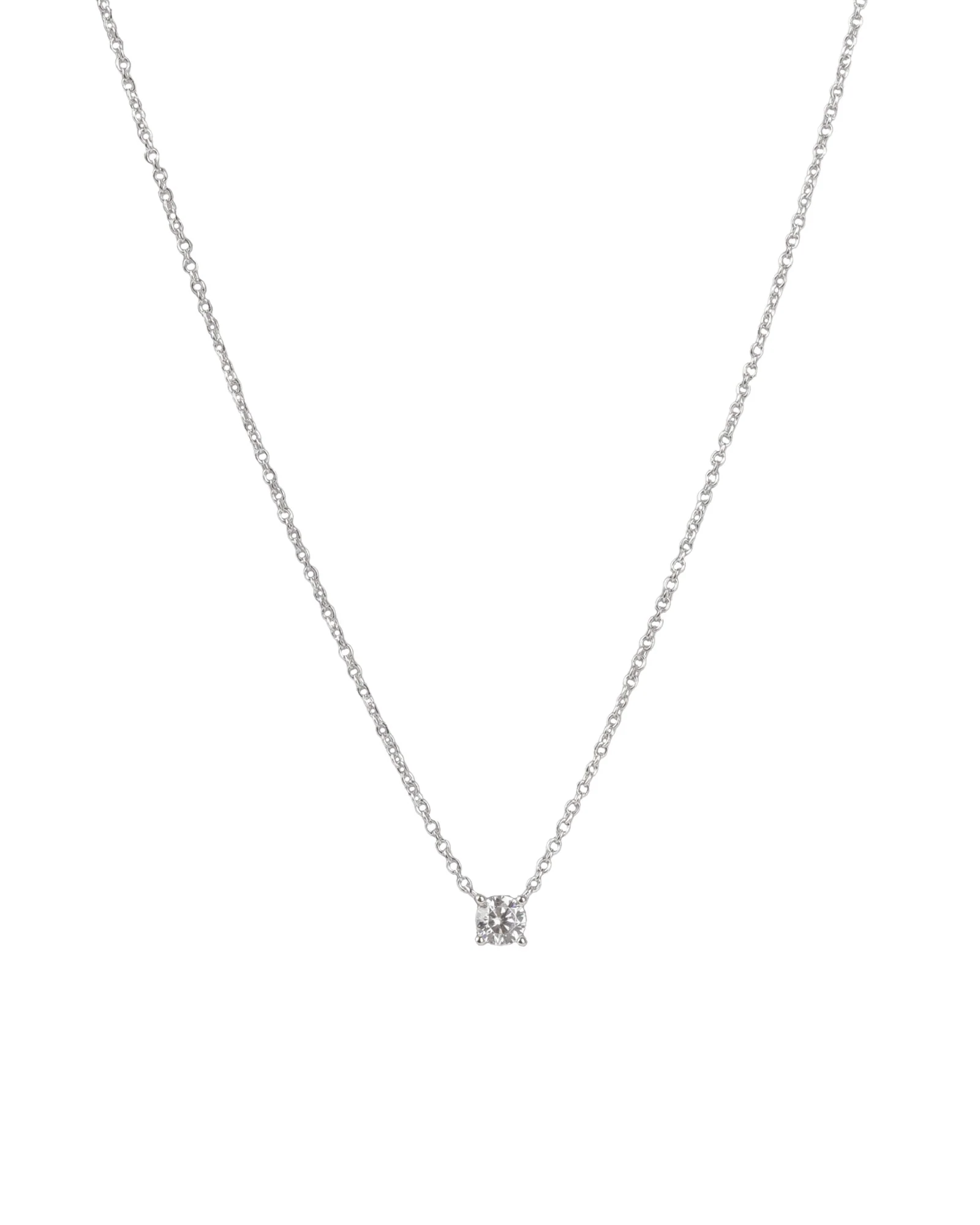 Solitaire CZ Necklace