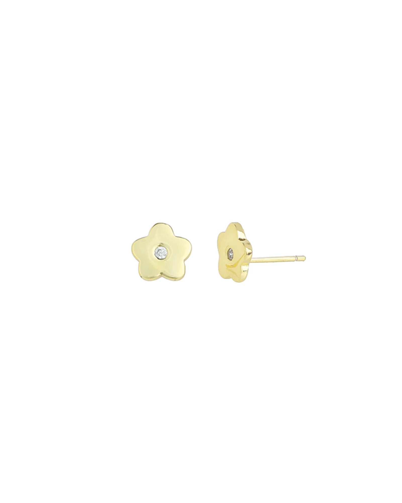Round Flower Petal Studs