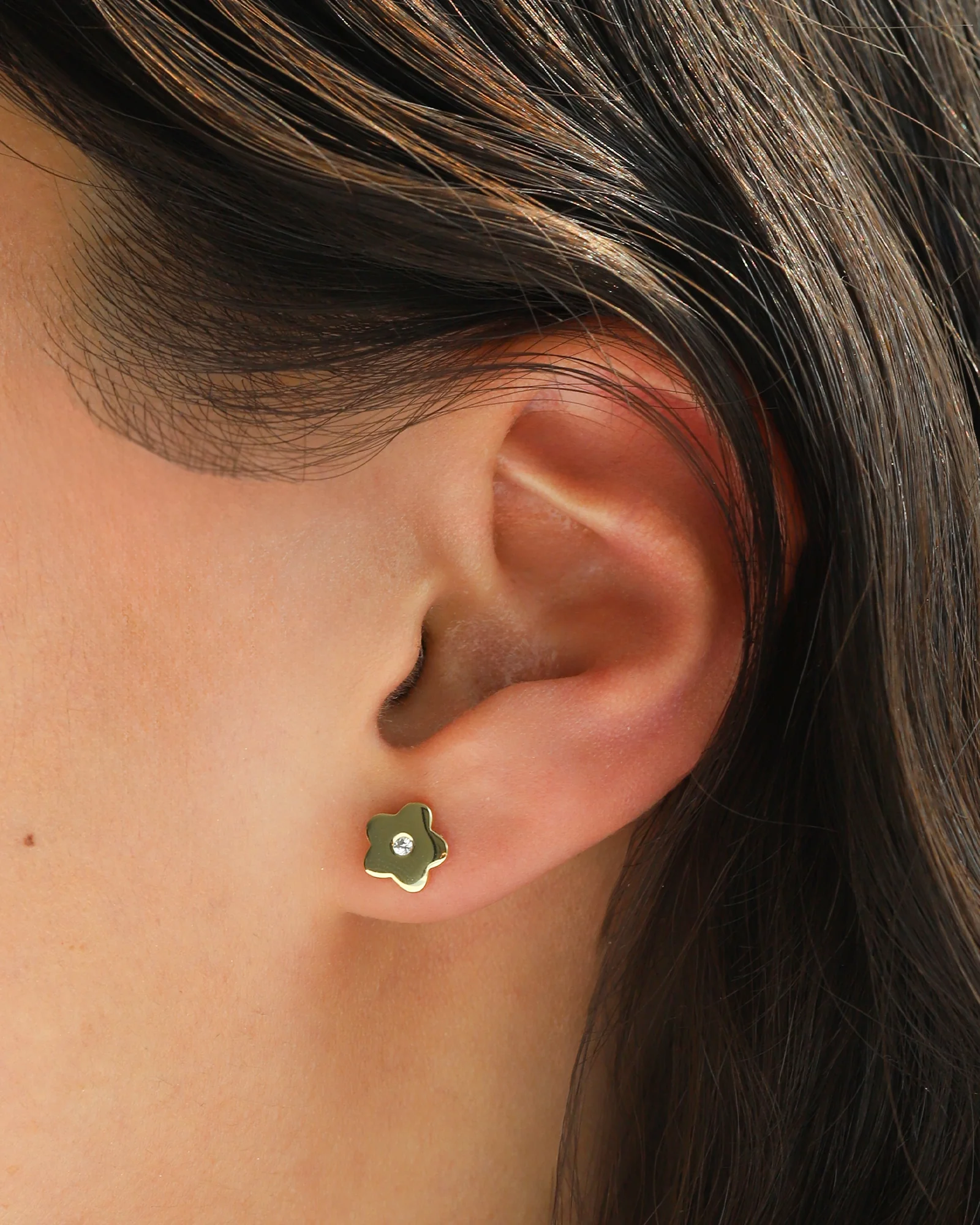 Round Flower Petal Studs - Image 2