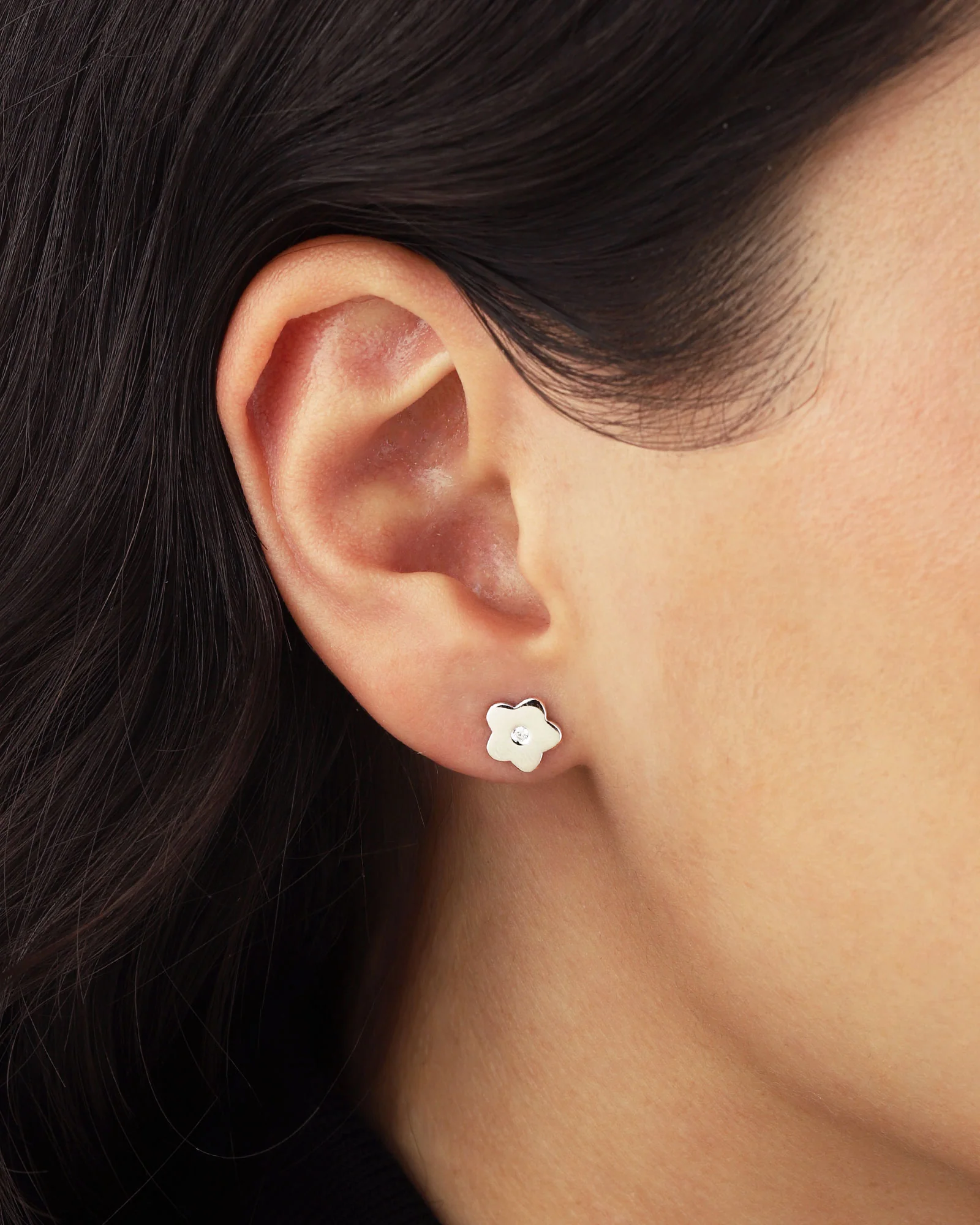 Round Flower Petal Studs - Image 2