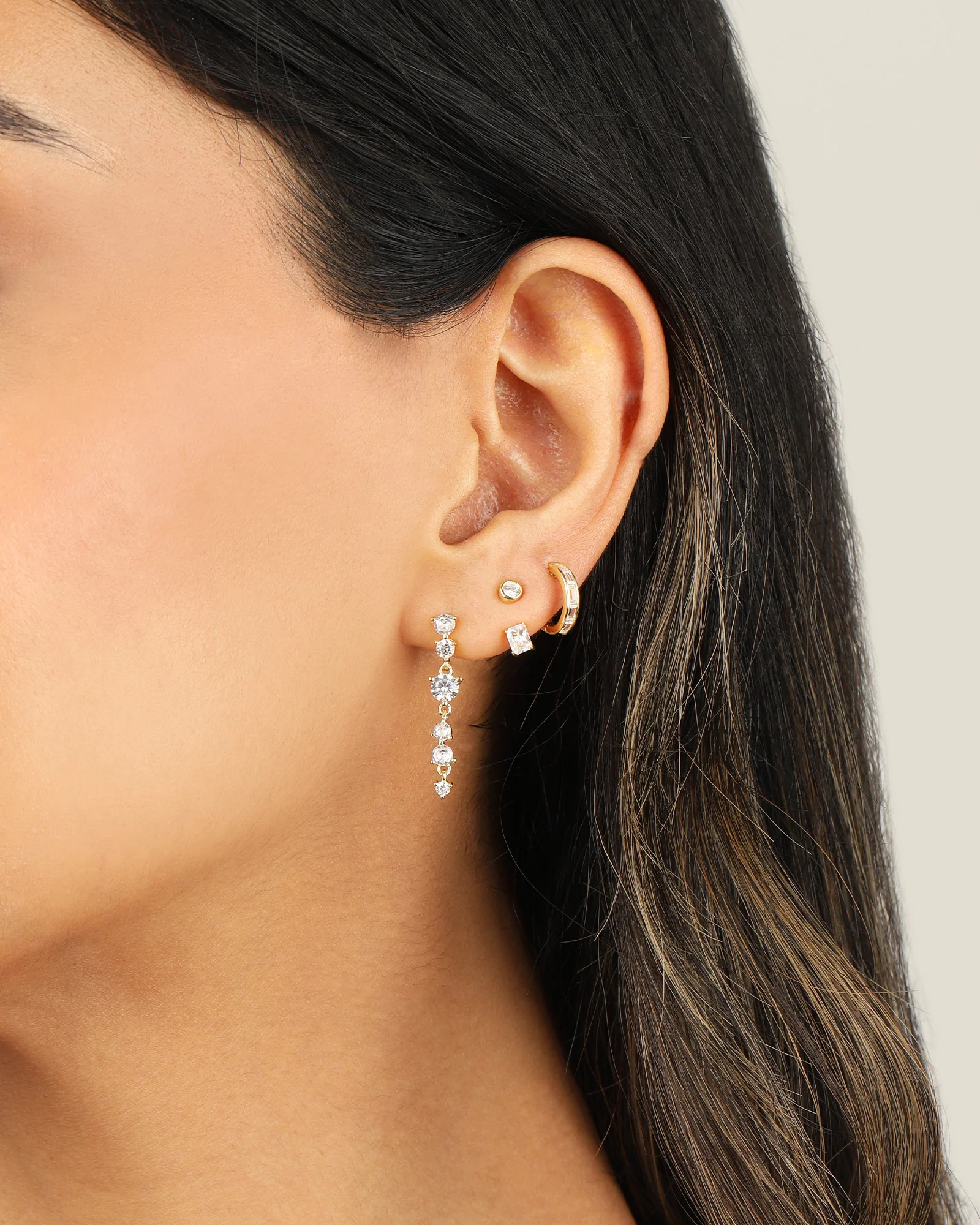Duo Shape CZ Ear Jacket - Image 2