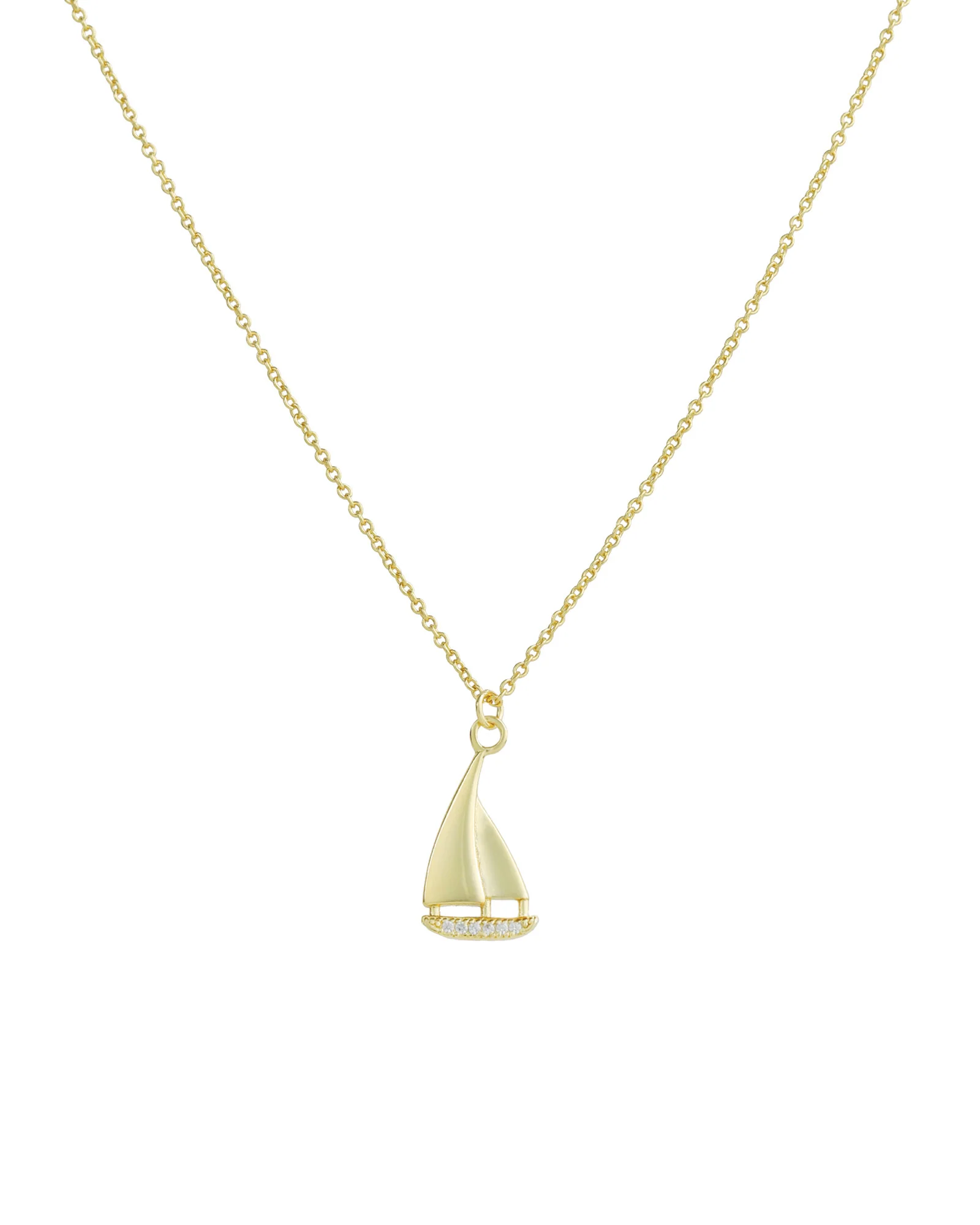 Sailboat Pavé Necklace
