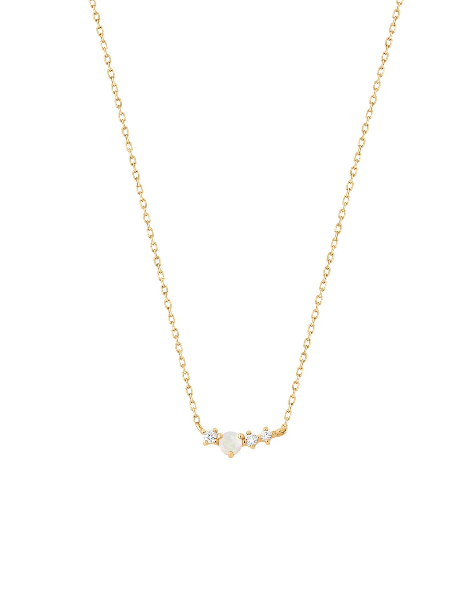 Scatter Opal CZ Necklace