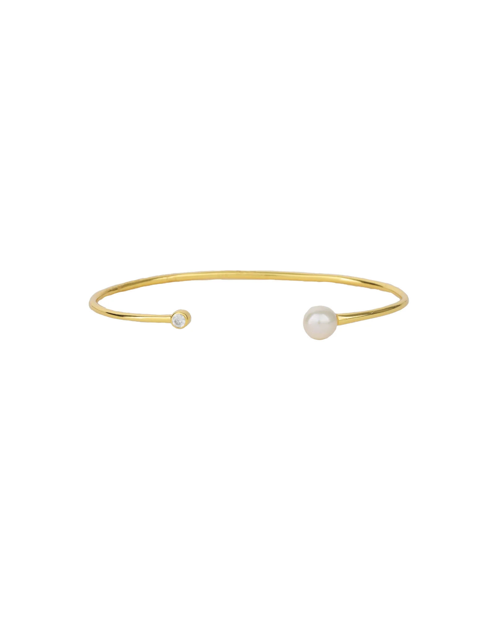 Single Pearl + CZ Cuff