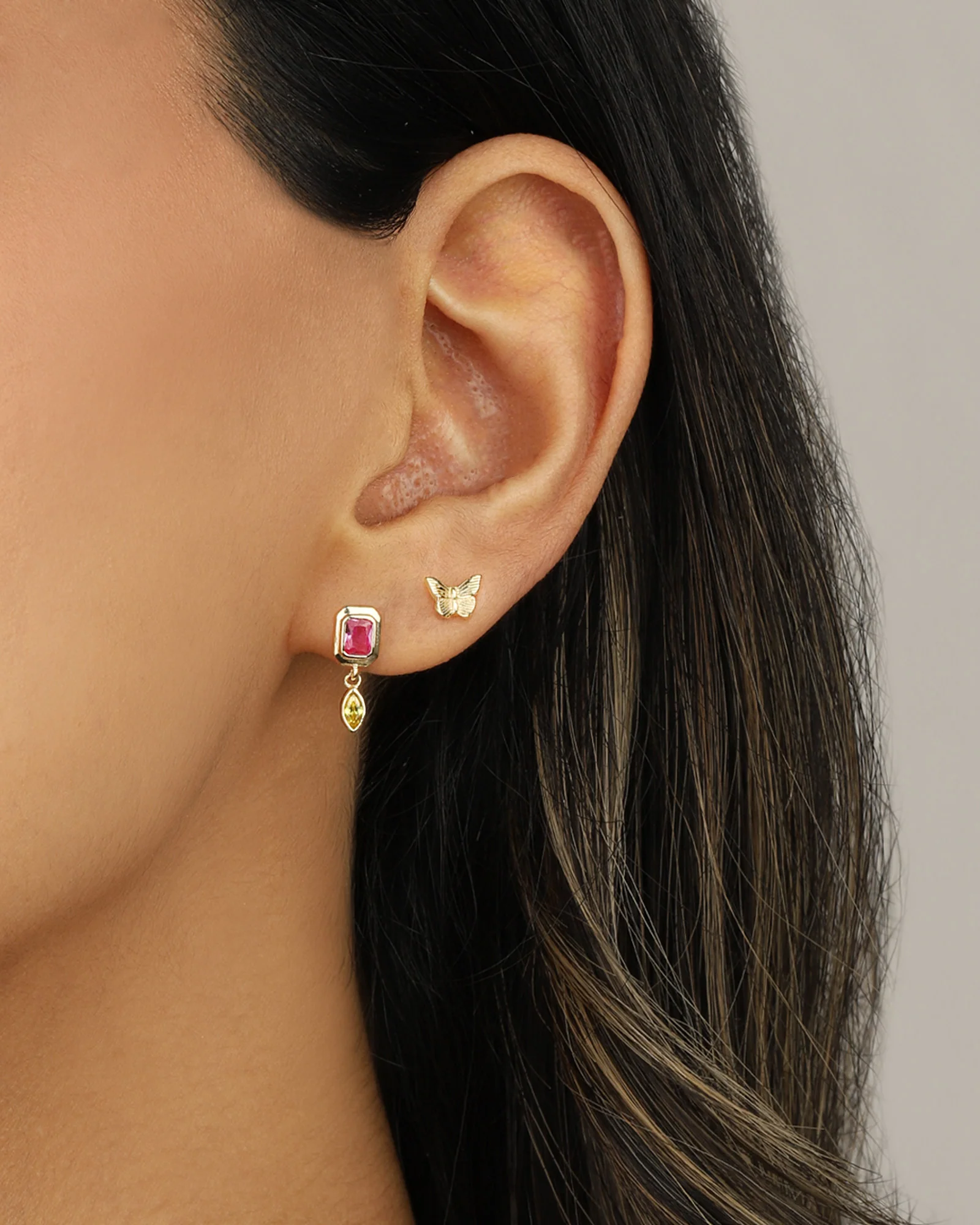 Small Butterfly Single Stud - Image 2