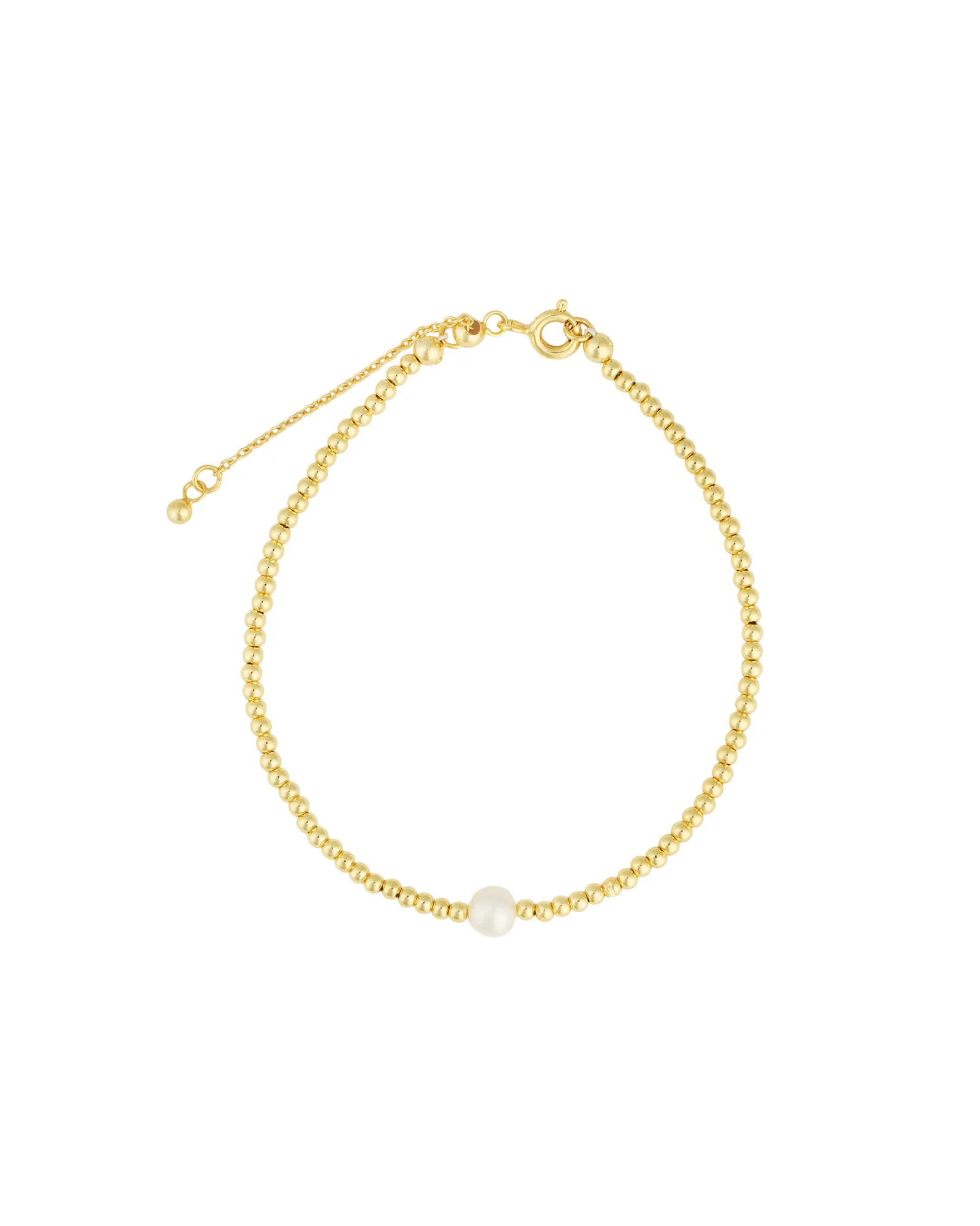 Solitaire Pearl Beaded Bracelet