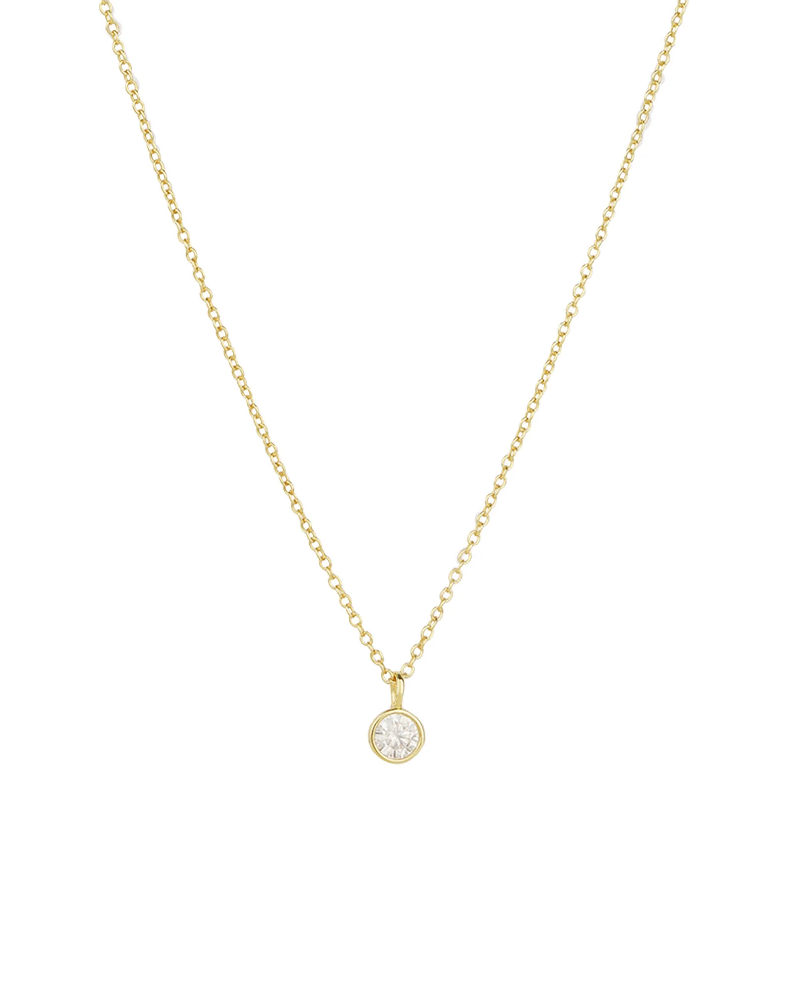 Solitare Bezel Necklace