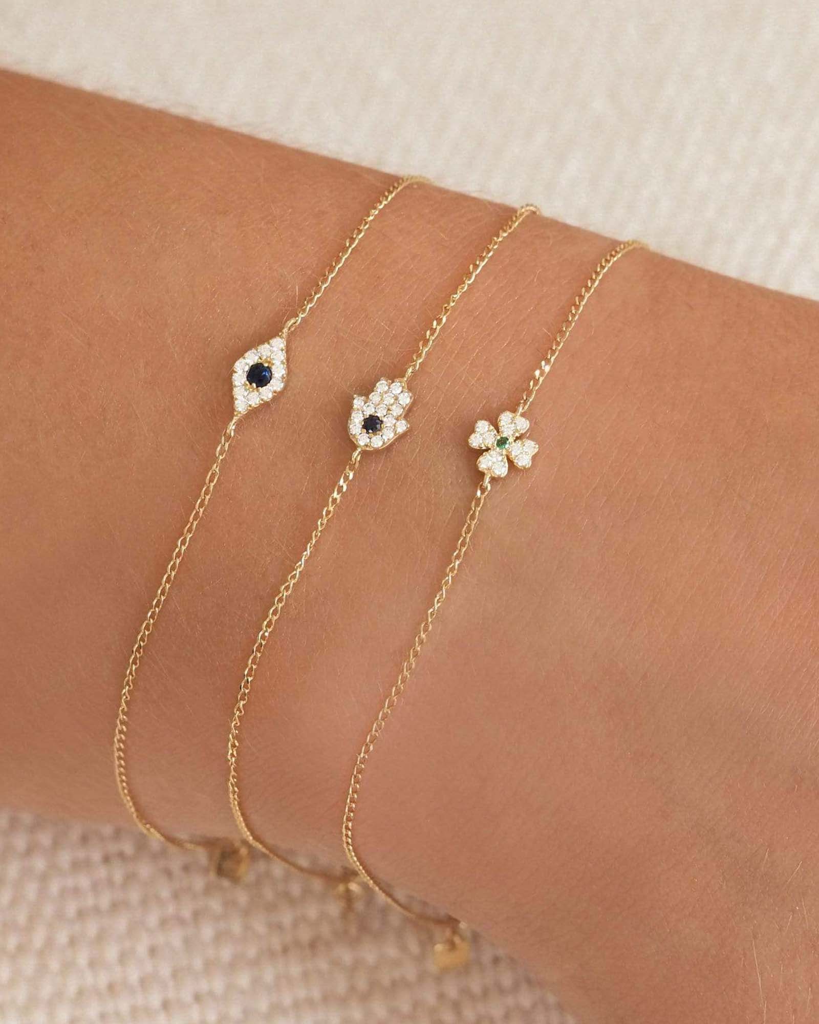 Tiny Evil Eye CZ Bracelet - Image 3