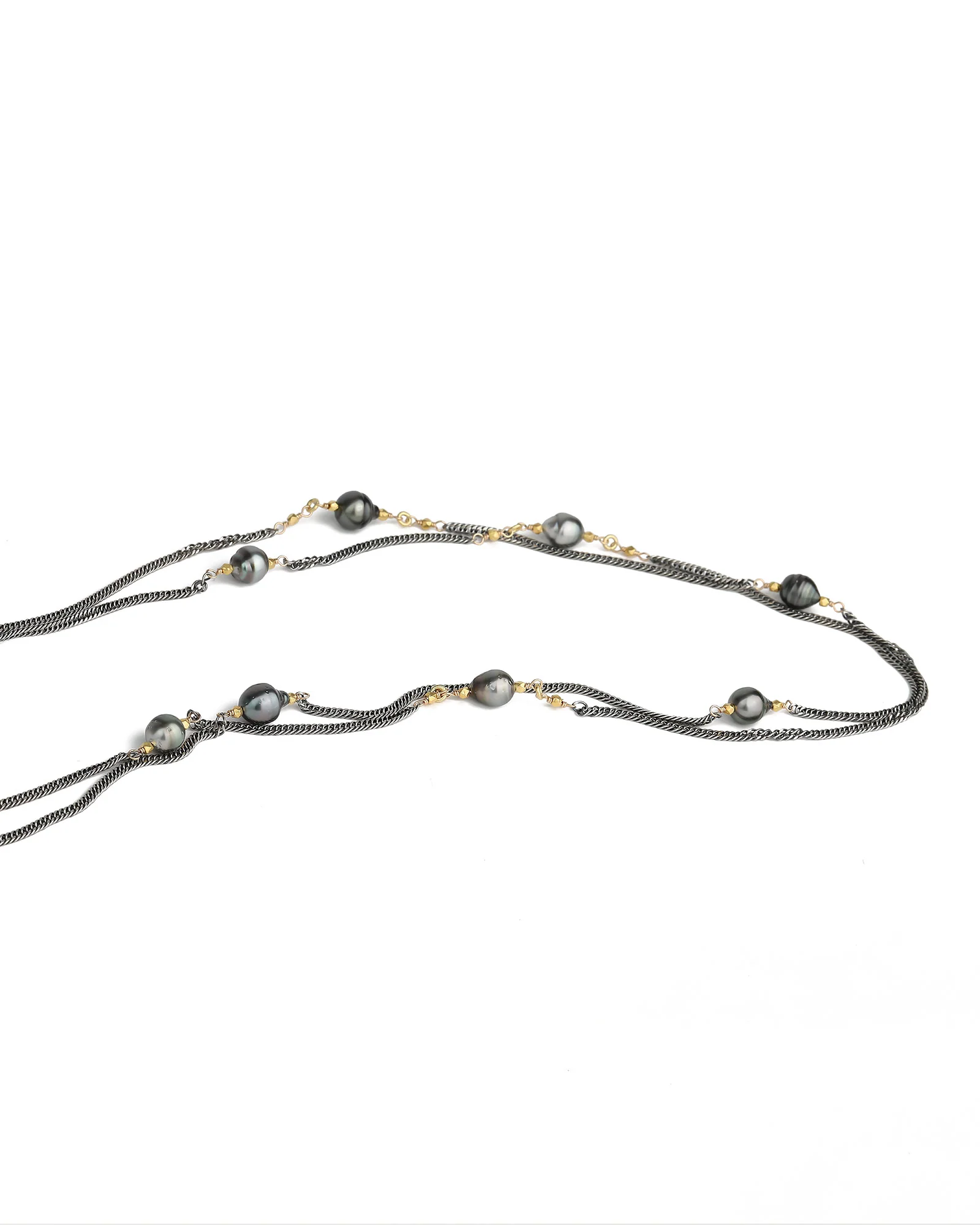 2 Chain Tahitian Pearl Necklace - Image 3