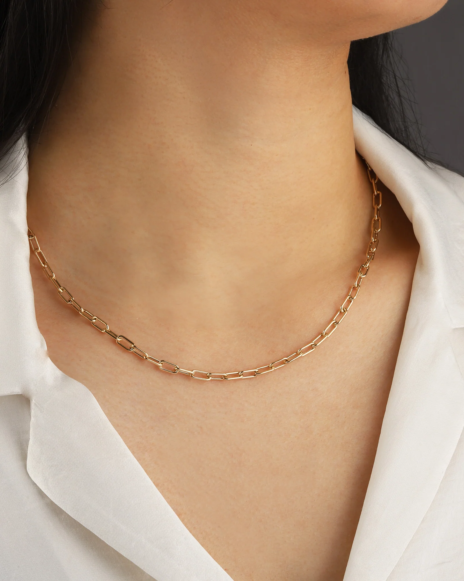 Small Paperclip Chain Necklace - Image 4