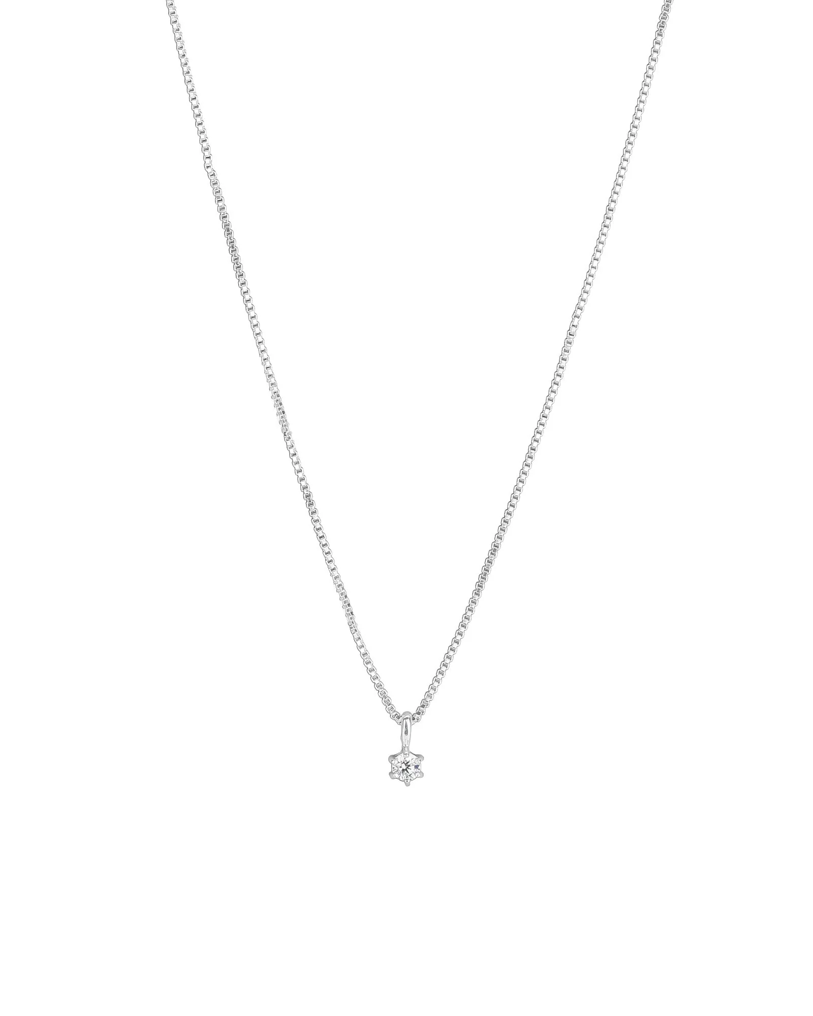 CZ 6 Prong Necklace