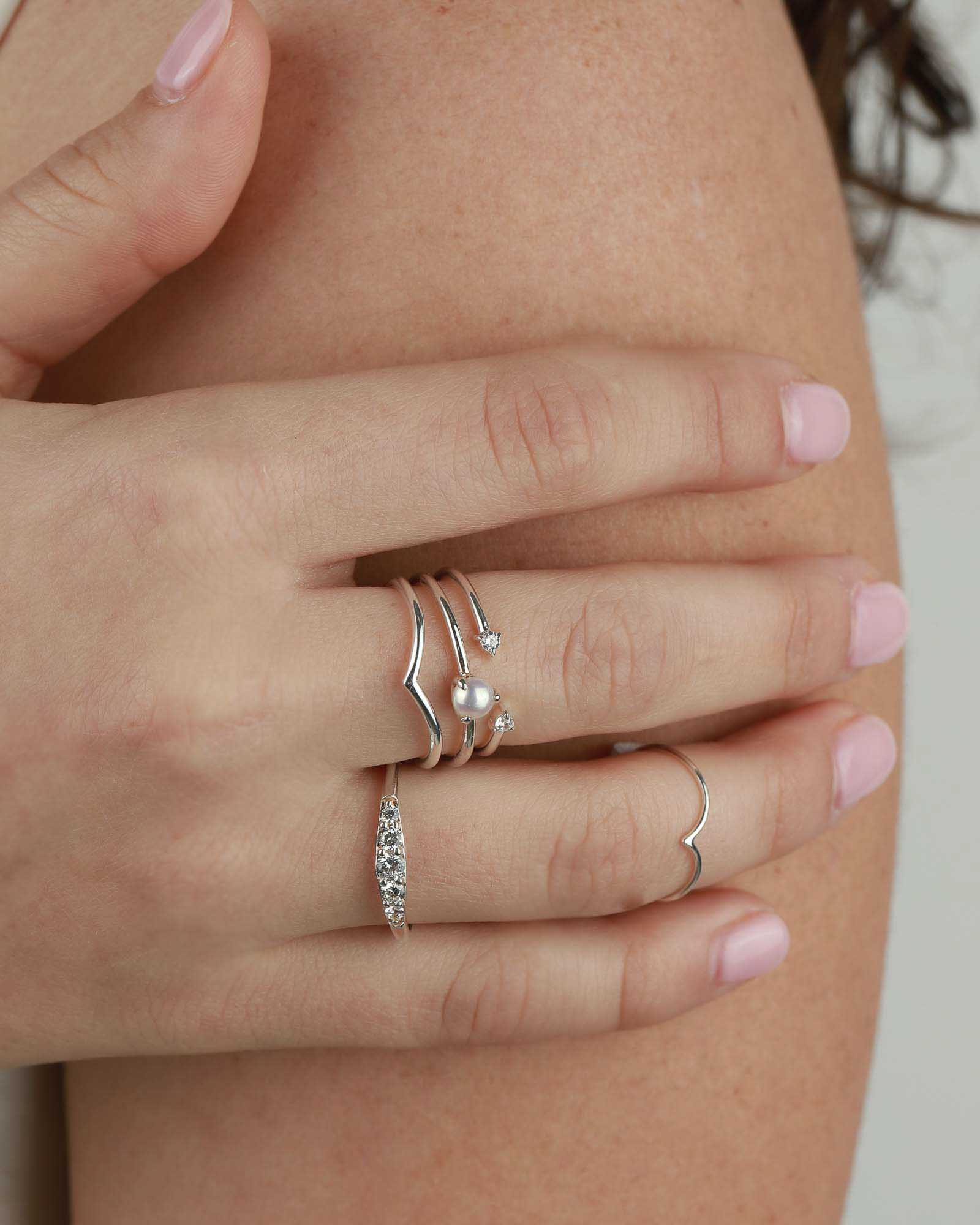 Graduated CZ Ring - Image 2