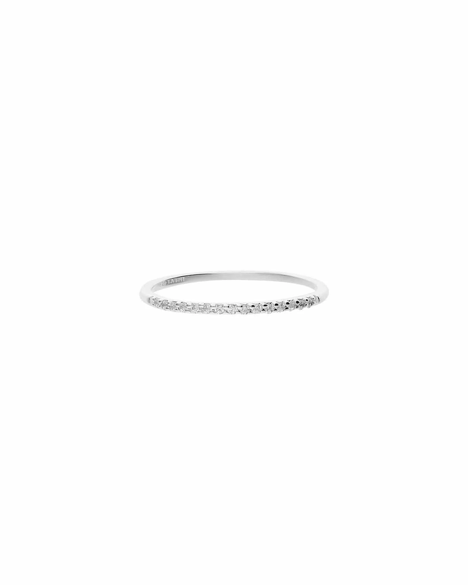 Thin Band Pavé Ring